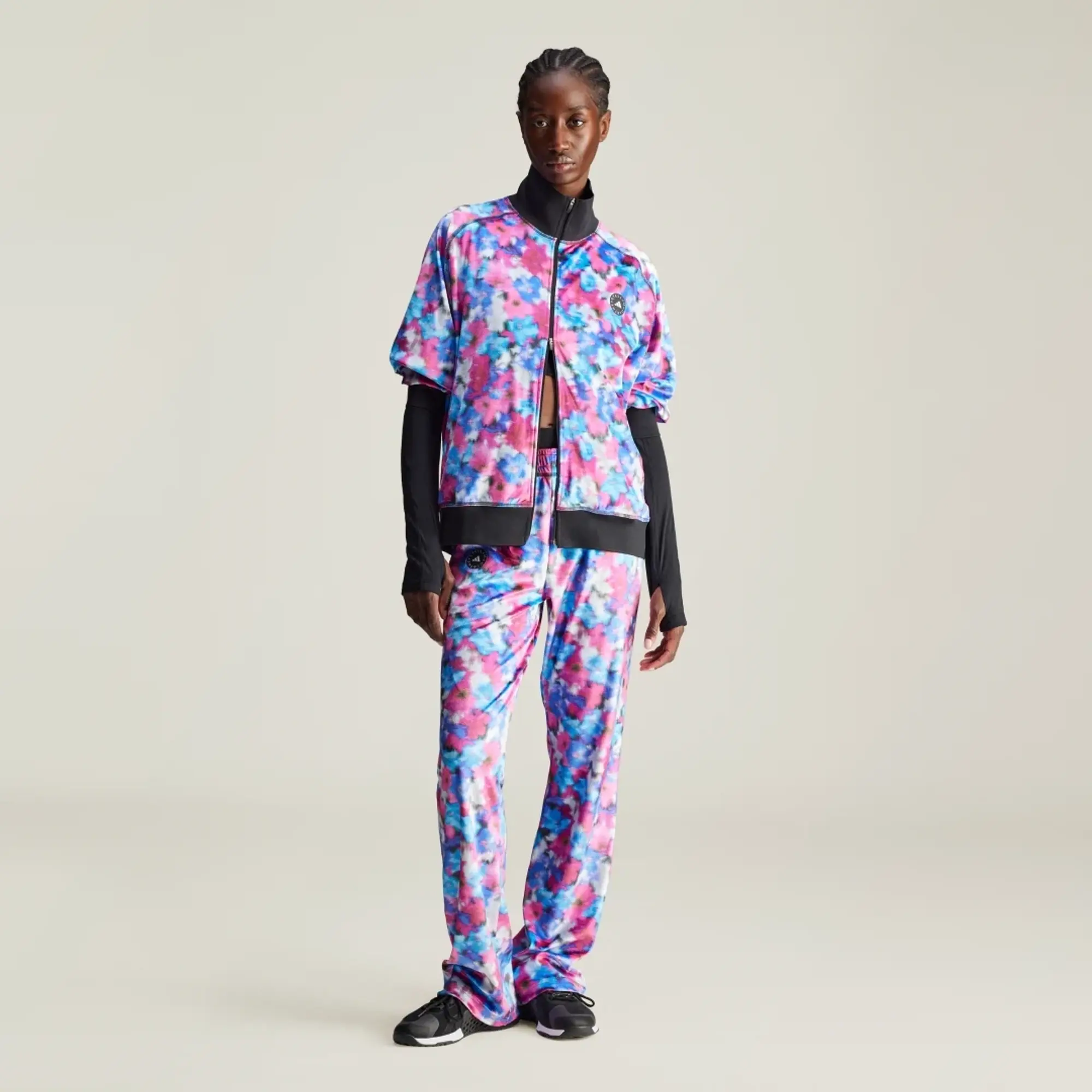 Sweatshirt Adidas X Stella Mccartney Velours Tracktop Signal Cyan/ Real Pink/ Clear Onix S