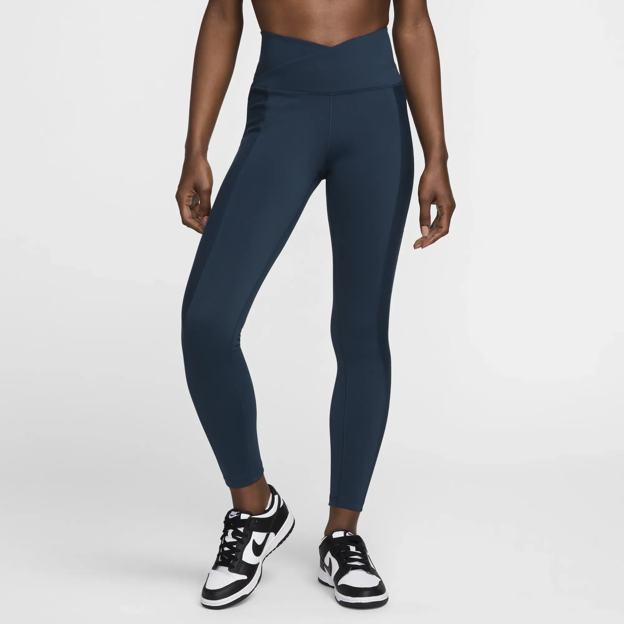 Nike One Wrap Women's High-Waisted 7/8 Leggings - Blue - Polyester/Elastane