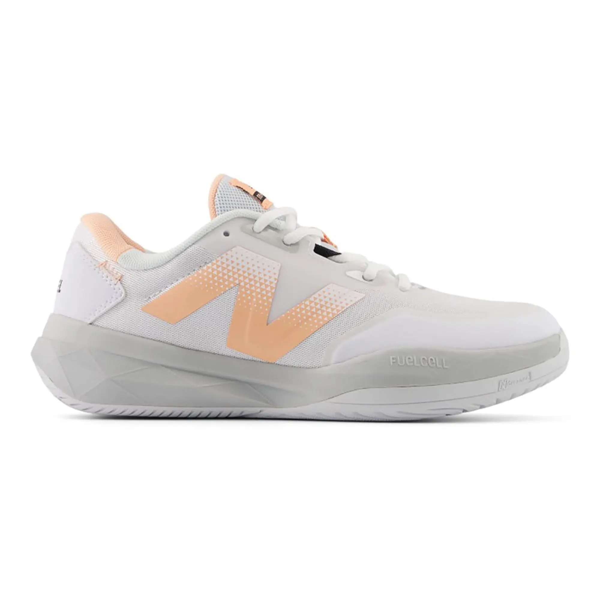 New Balance Women's FuelCell 796v4 Padel in White/Orange/Grey Synthetic