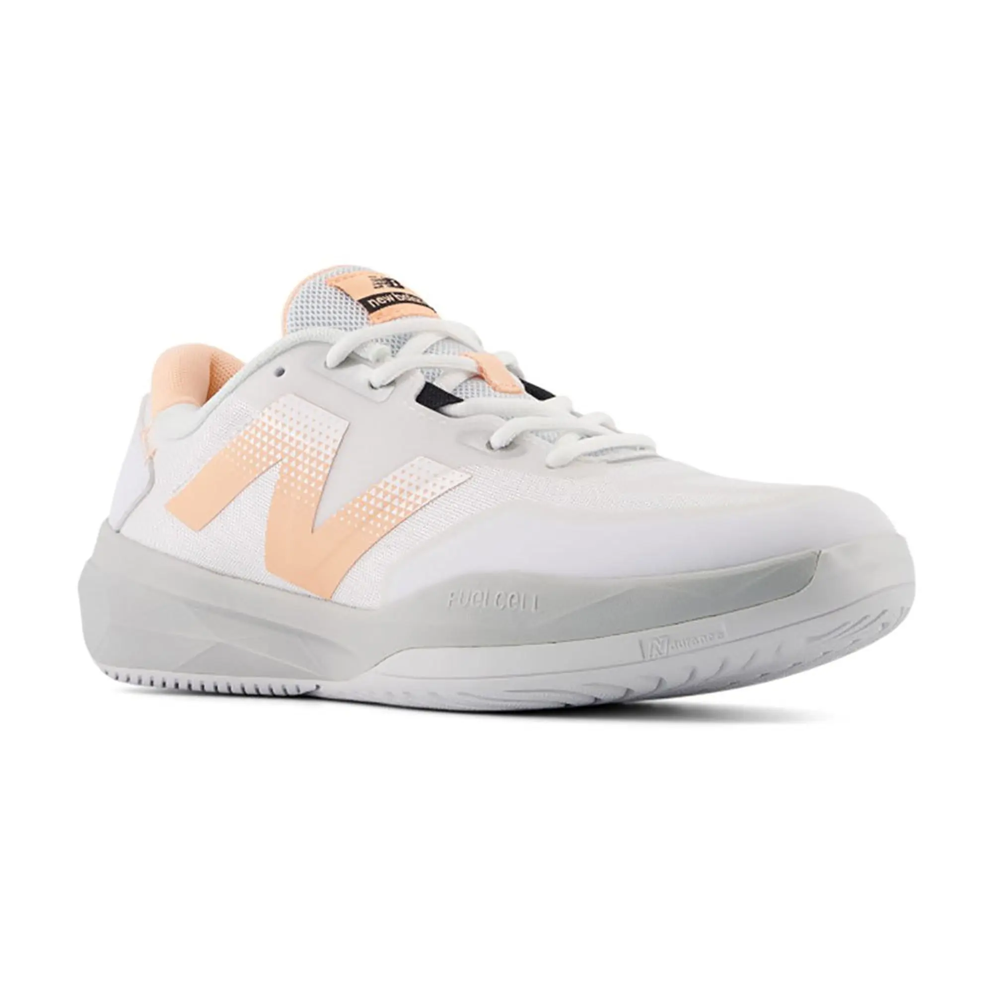 New Balance Women's FuelCell 796v4 Padel in White/Orange/Grey Synthetic