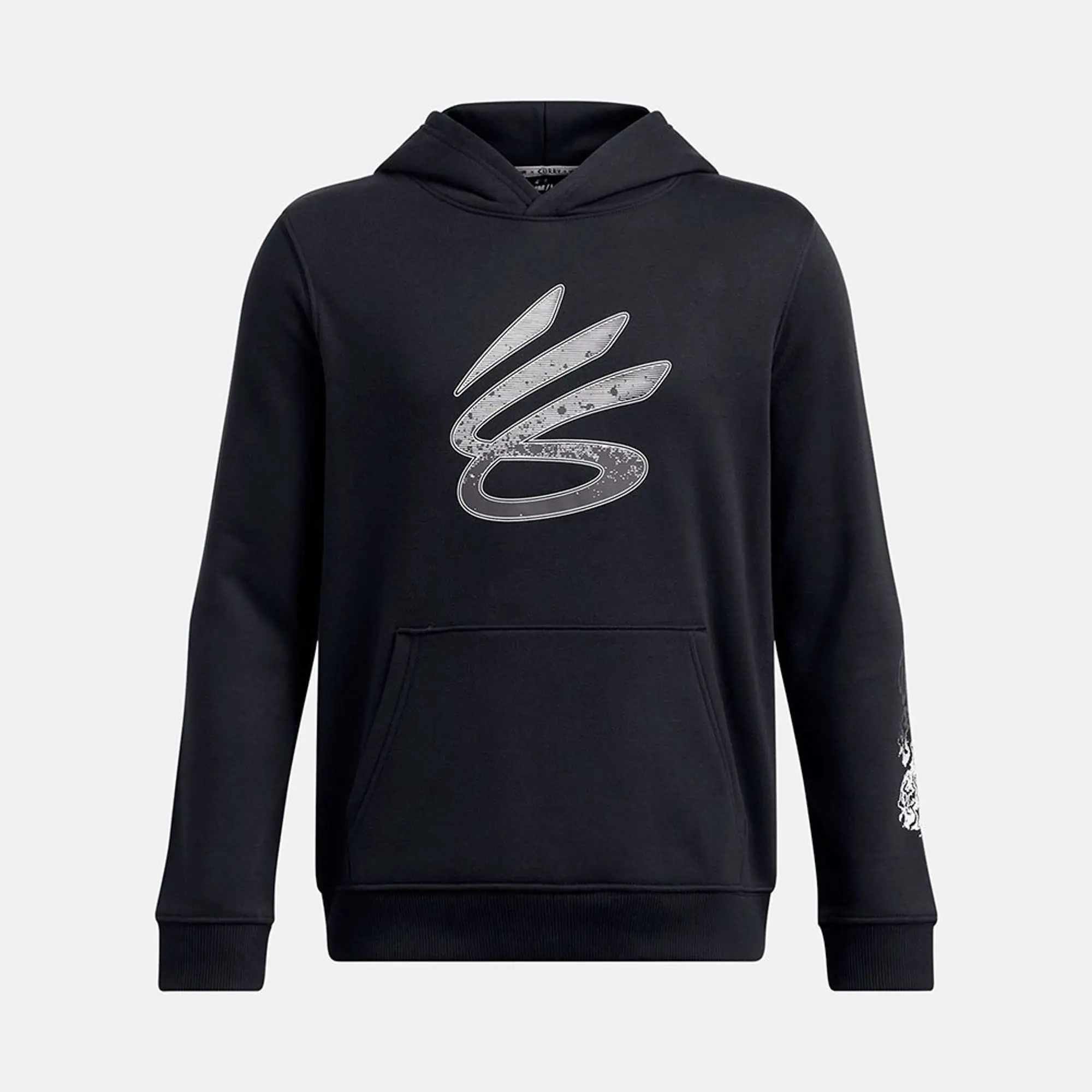 Under Armour Boys' Curry Splash Hoodie Black / White YMD (54 - 59 in)