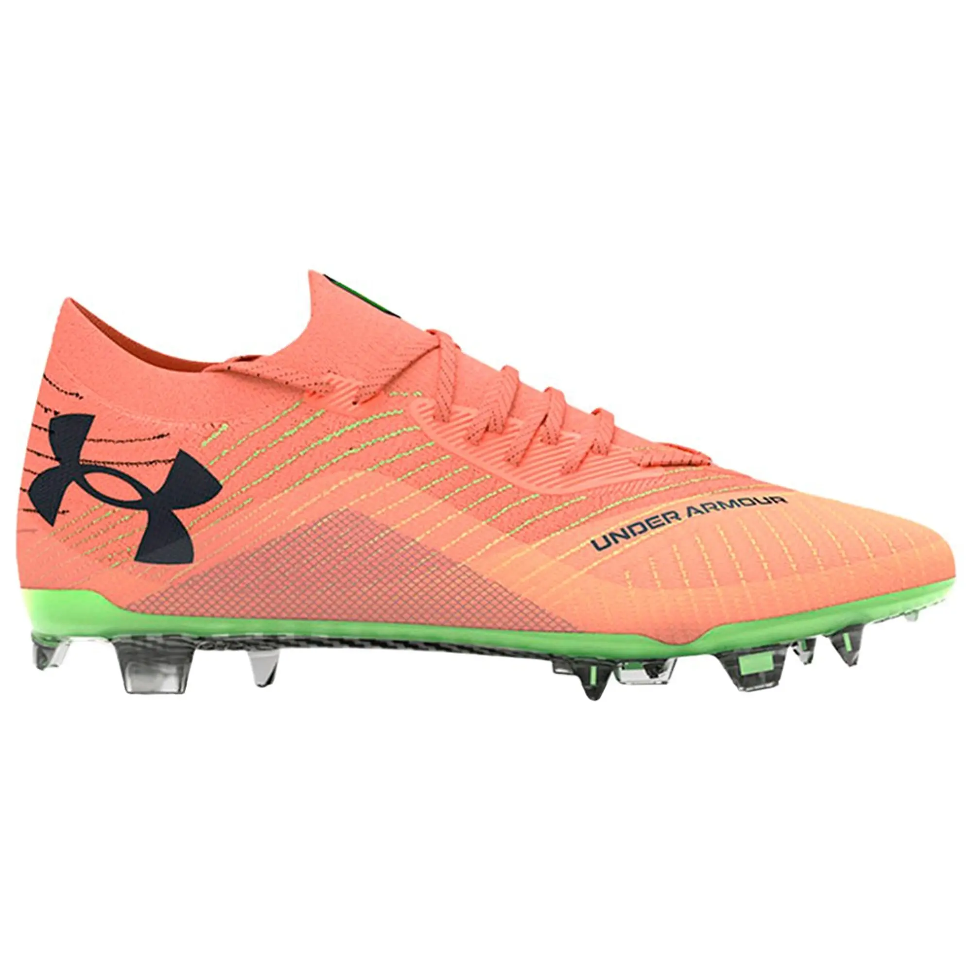 Men's  Under Armour  Shadow Elite 2 Firm Ground Football Boots Flare Orange / Morph Green / Black 8.5