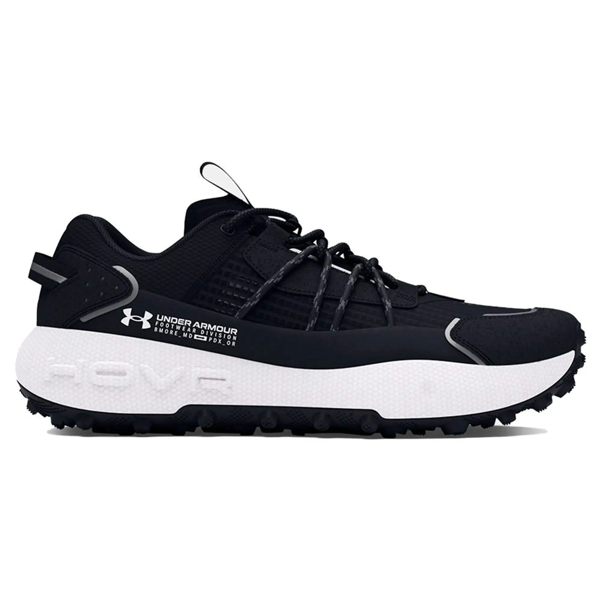 Unisex  Under Armour  Fat Tire Venture Pro Shoes Black / White / White 11