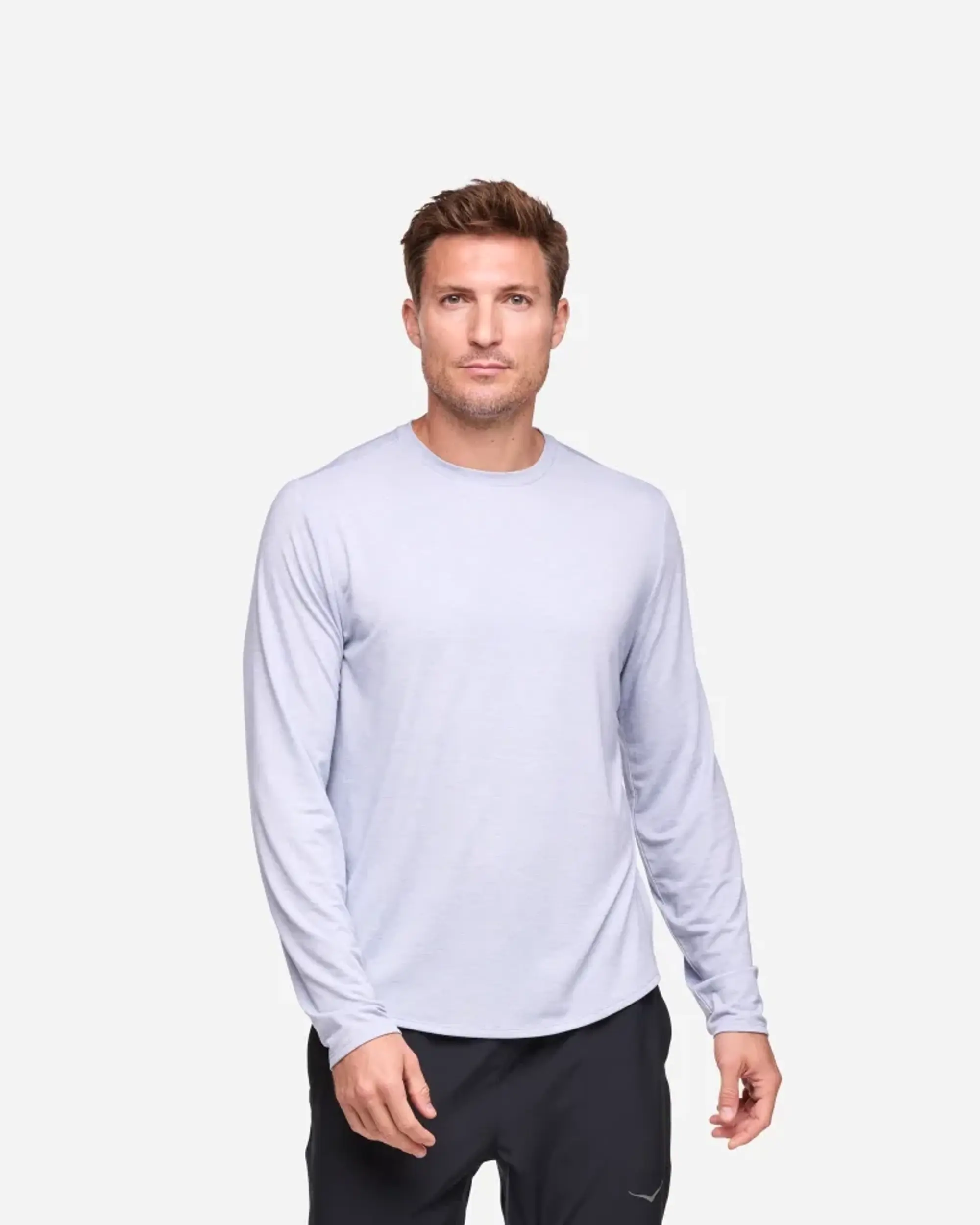Hoka One One HOKA Men's Essential Long-Sleeve T-Shirt in Gull Htr