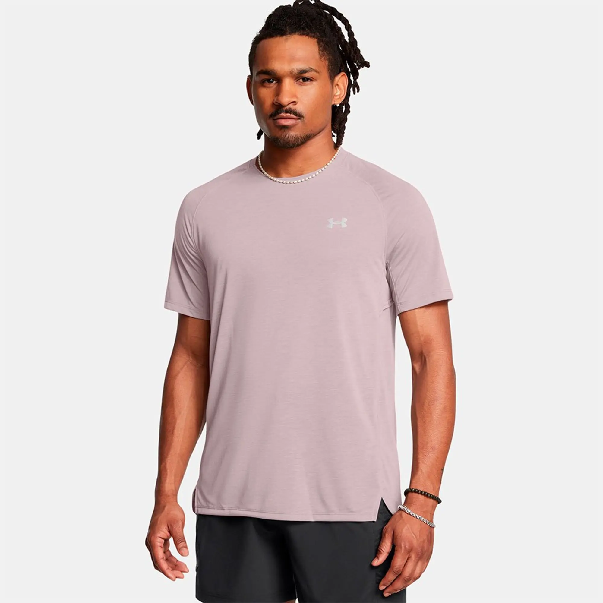 Men's  Under Armour  Launch Trail Short Sleeve Tetra Gray / Anthracite / Reflective M