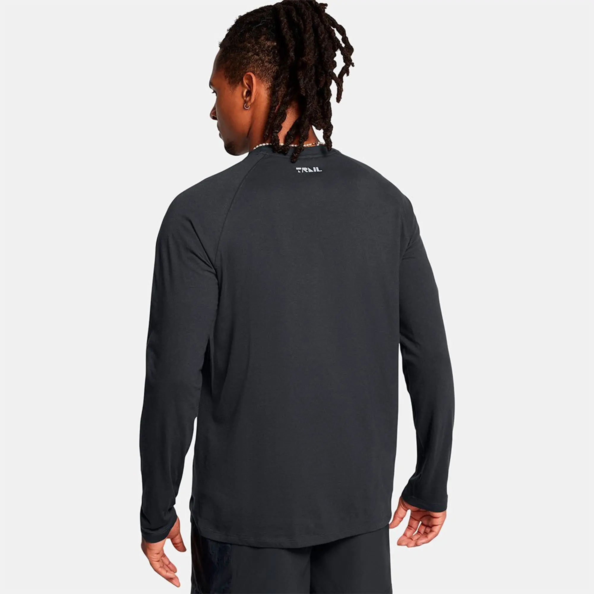 Men's  Under Armour  Trail Run Graphic Long Sleeve Anthracite / Coyote / Reflective M