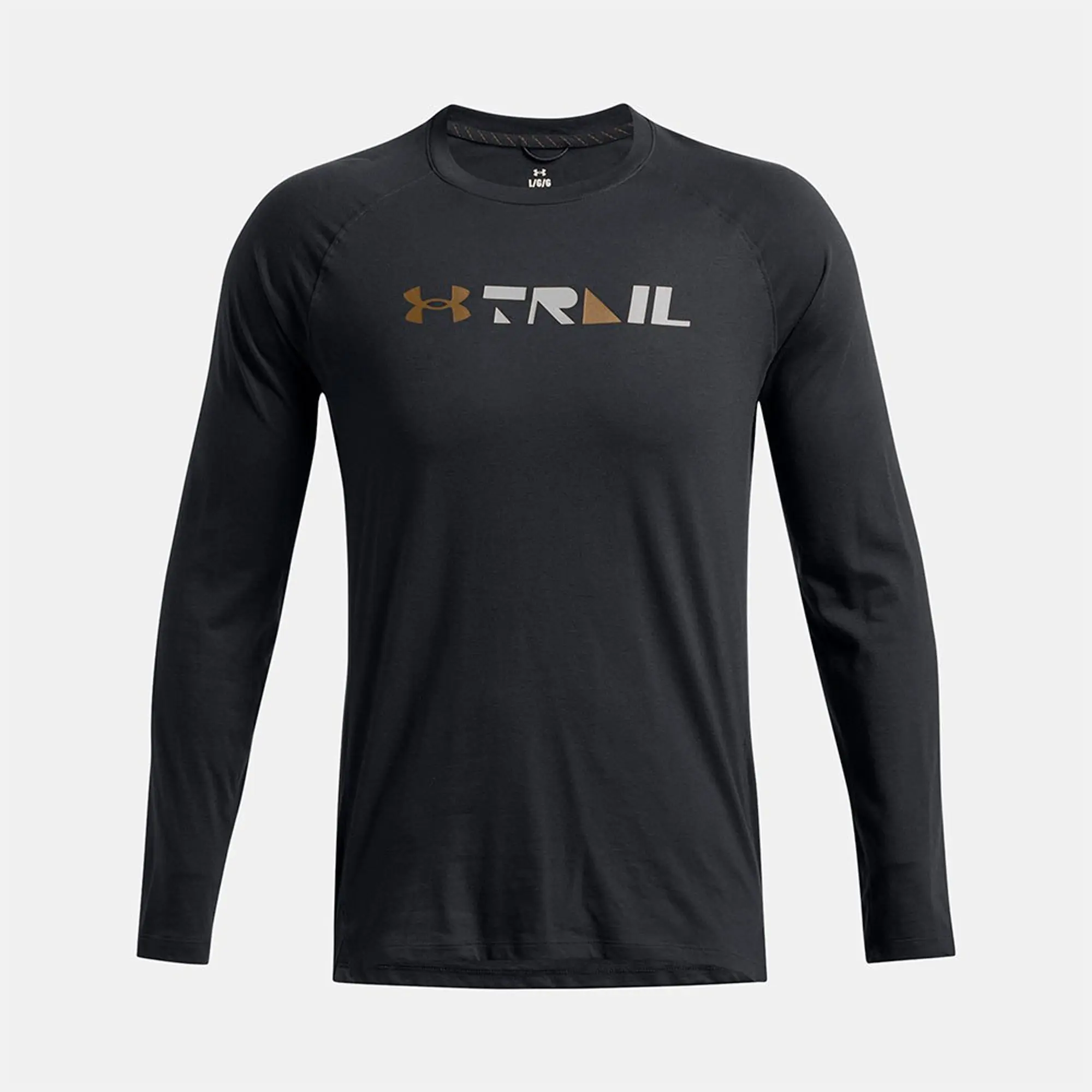 Men's  Under Armour  Trail Run Graphic Long Sleeve Anthracite / Coyote / Reflective M