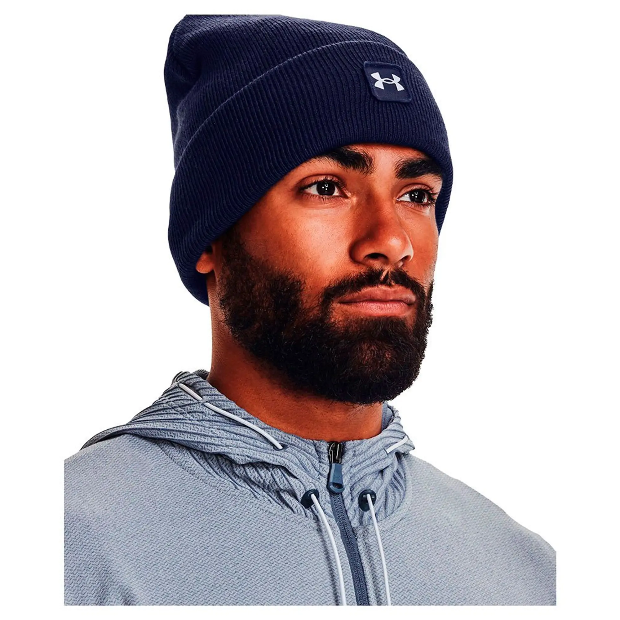 Unisex  Under Armour  Halftime Cuff Beanie Midnight Navy / White OSFM