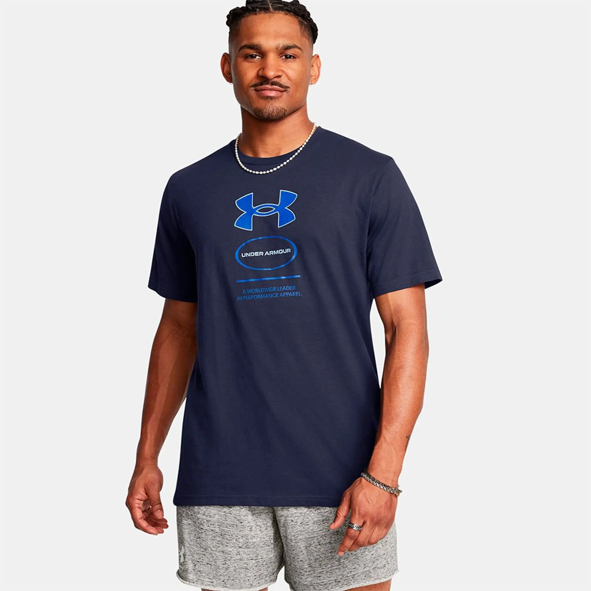 Under Armour Mens UA Branded Gel Stack T-Shirt in Green material_polycotton