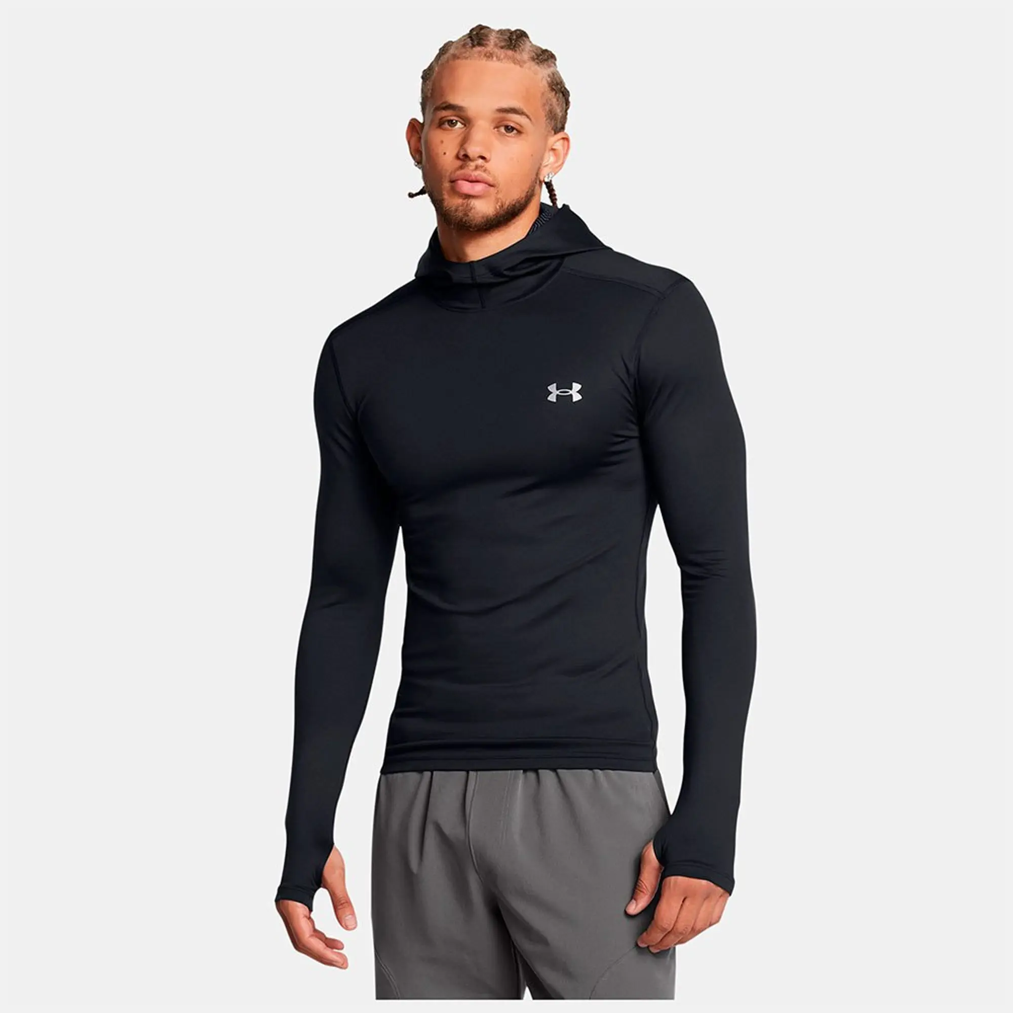 Under Armour Men's ColdGear® Elite Scuba Hoodie Black / Metallic Silver S