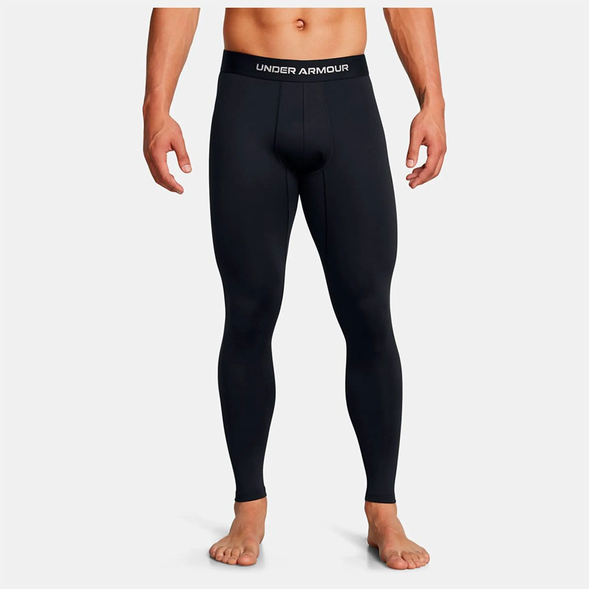 Under Armour Men's ColdGear® Elite Leggings Black / Metallic Silver XXL