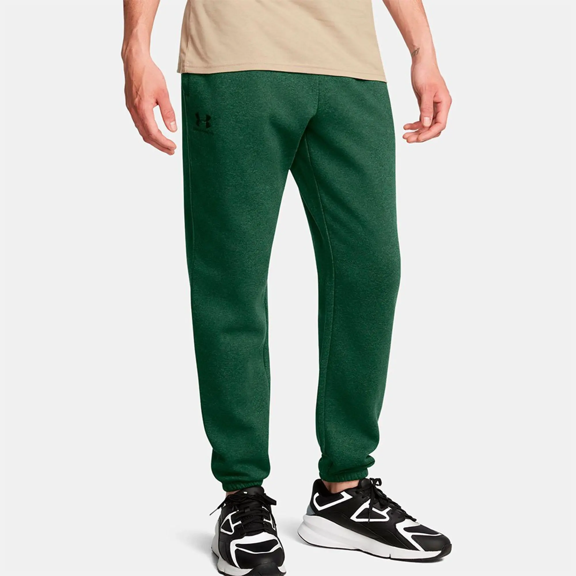 Under Armour Essential Fleece Joggers, Green Medium