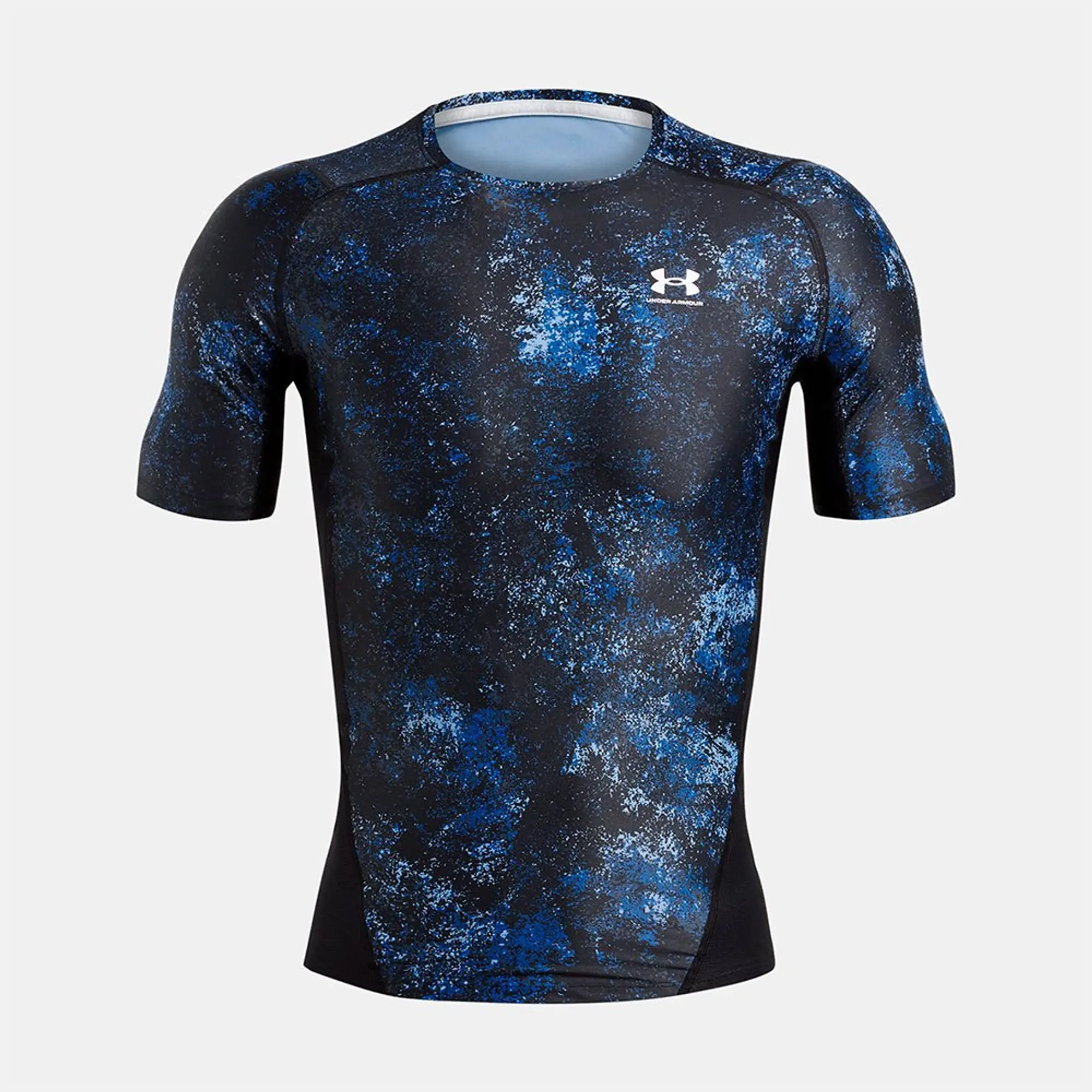 Under Armour Men's HeatGear® Iso-Chill Printed Short Sleeve Tech Blue / White M