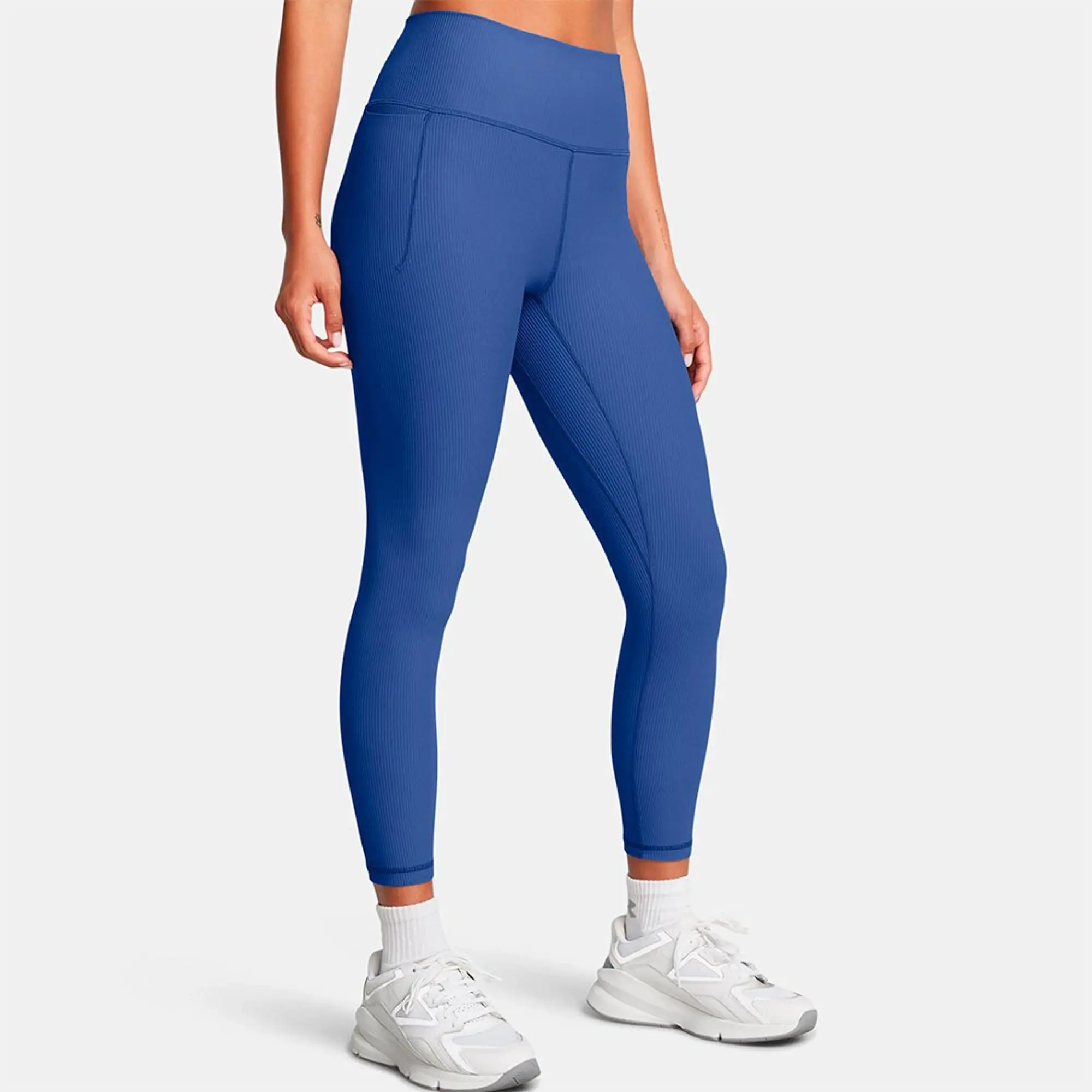 Women's  Under Armour  Meridian Rib Ankle Leggings Tech Blue / Tech Blue XS