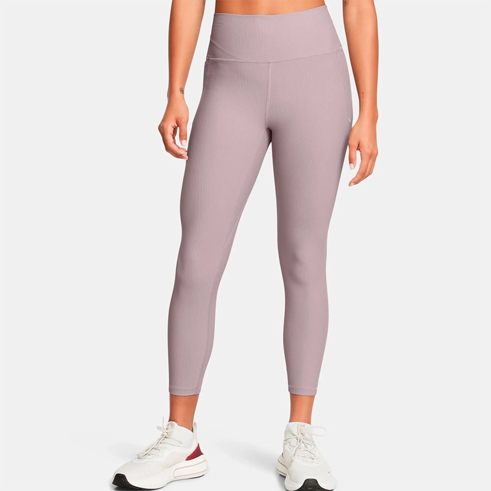 Women's  Under Armour  Meridian Rib Ankle Leggings Tetra Gray / Tetra Gray XS