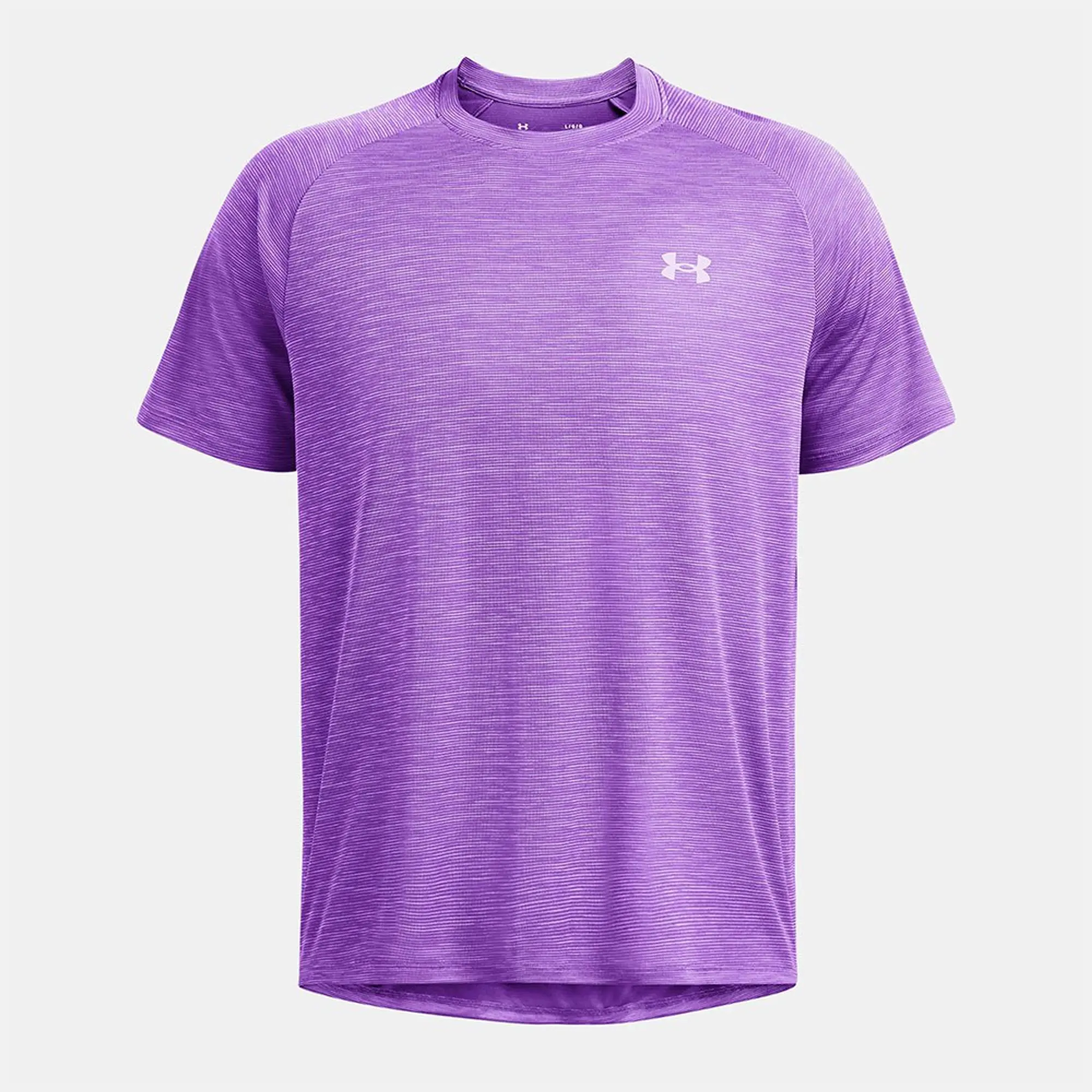 Under Armour UA Tech Textured Short Sleeved T-Shirt - Purple - Size XL - Purple