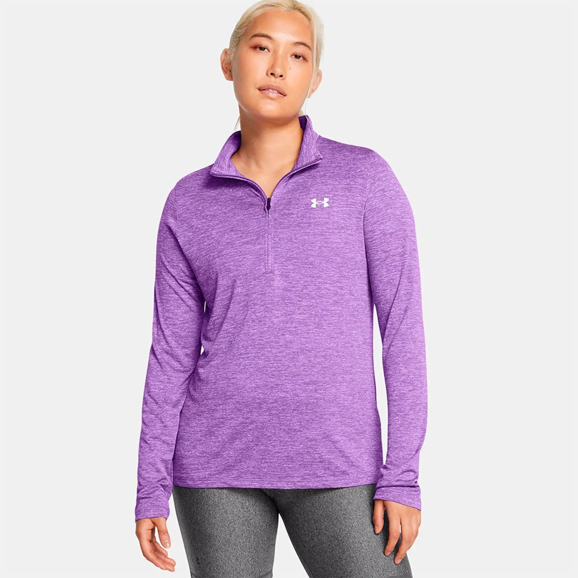 Women's  Under Armour  Tech™ Twist ½ Zip Lavish / White XS