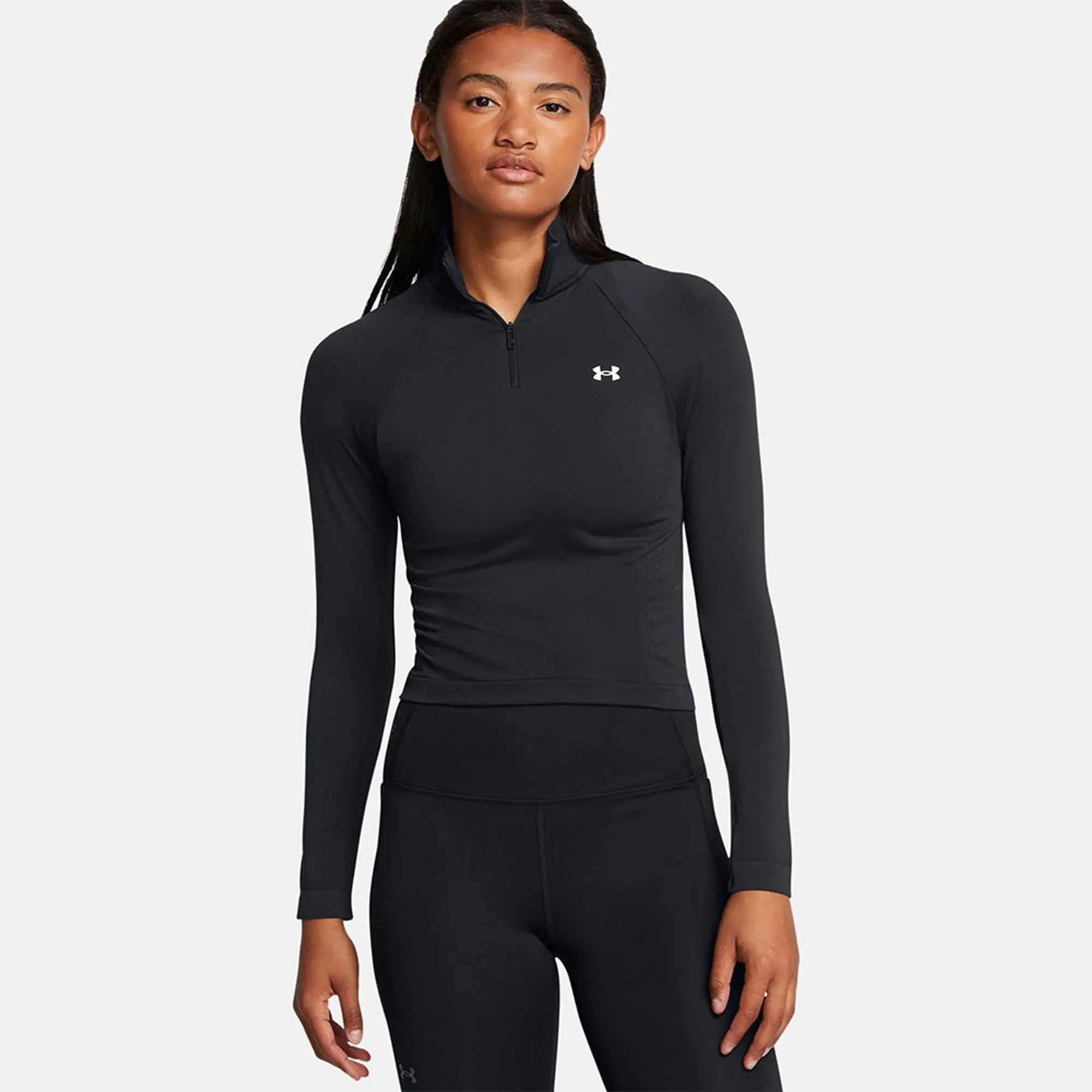 Under Armour UA Vanish Seamless 1/4 Zip Top - Black - Womens