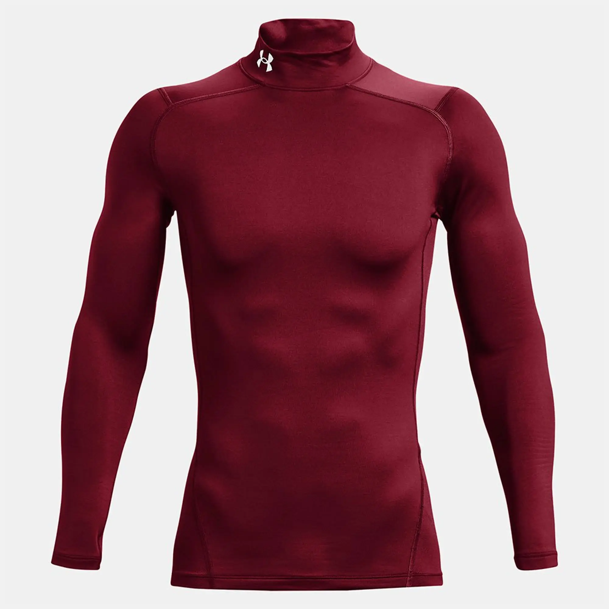Under Armour Men's ColdGear® Compression Mock Cardinal / White XXL