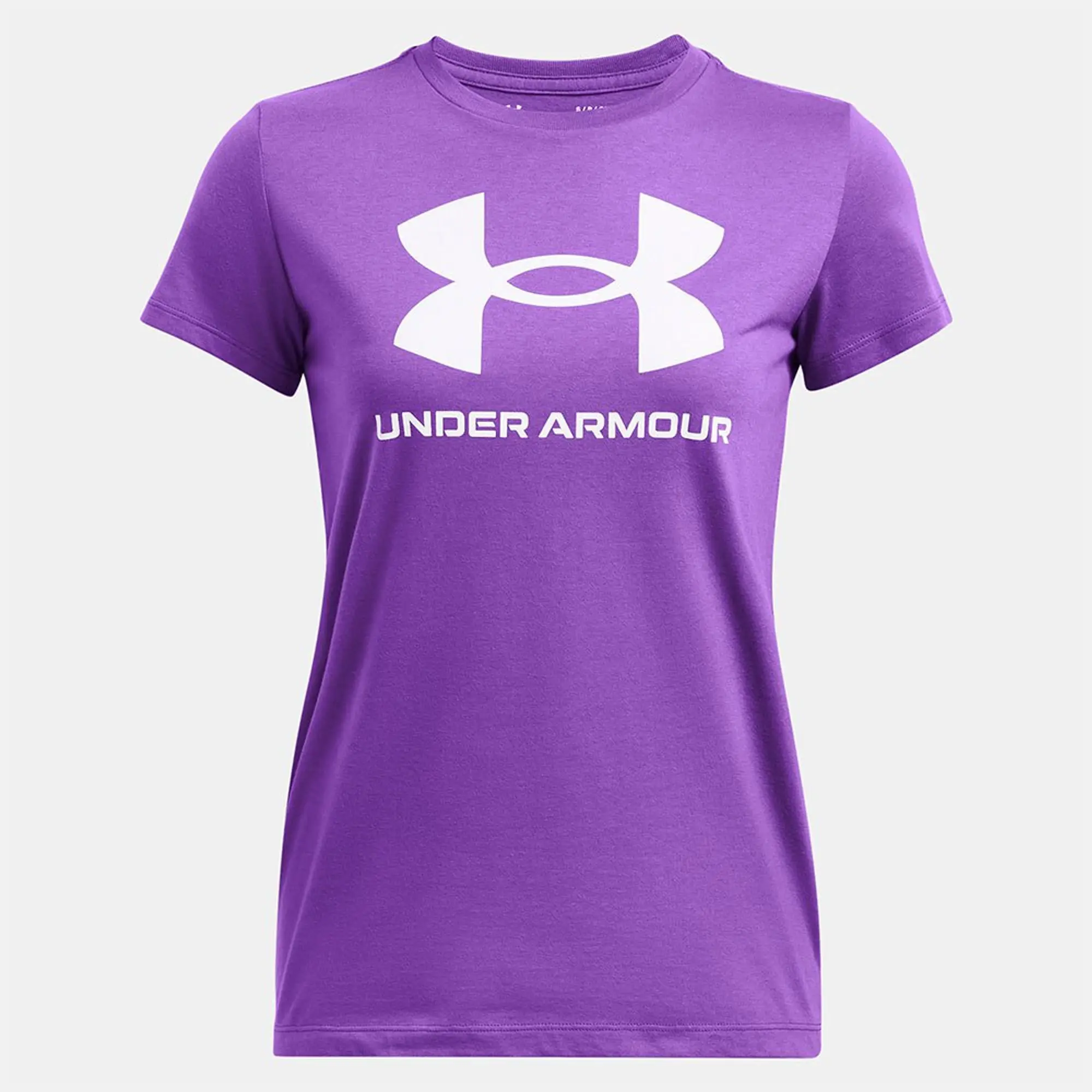 Women's  Under Armour  Rival Logo Short Sleeve Lavish / White S
