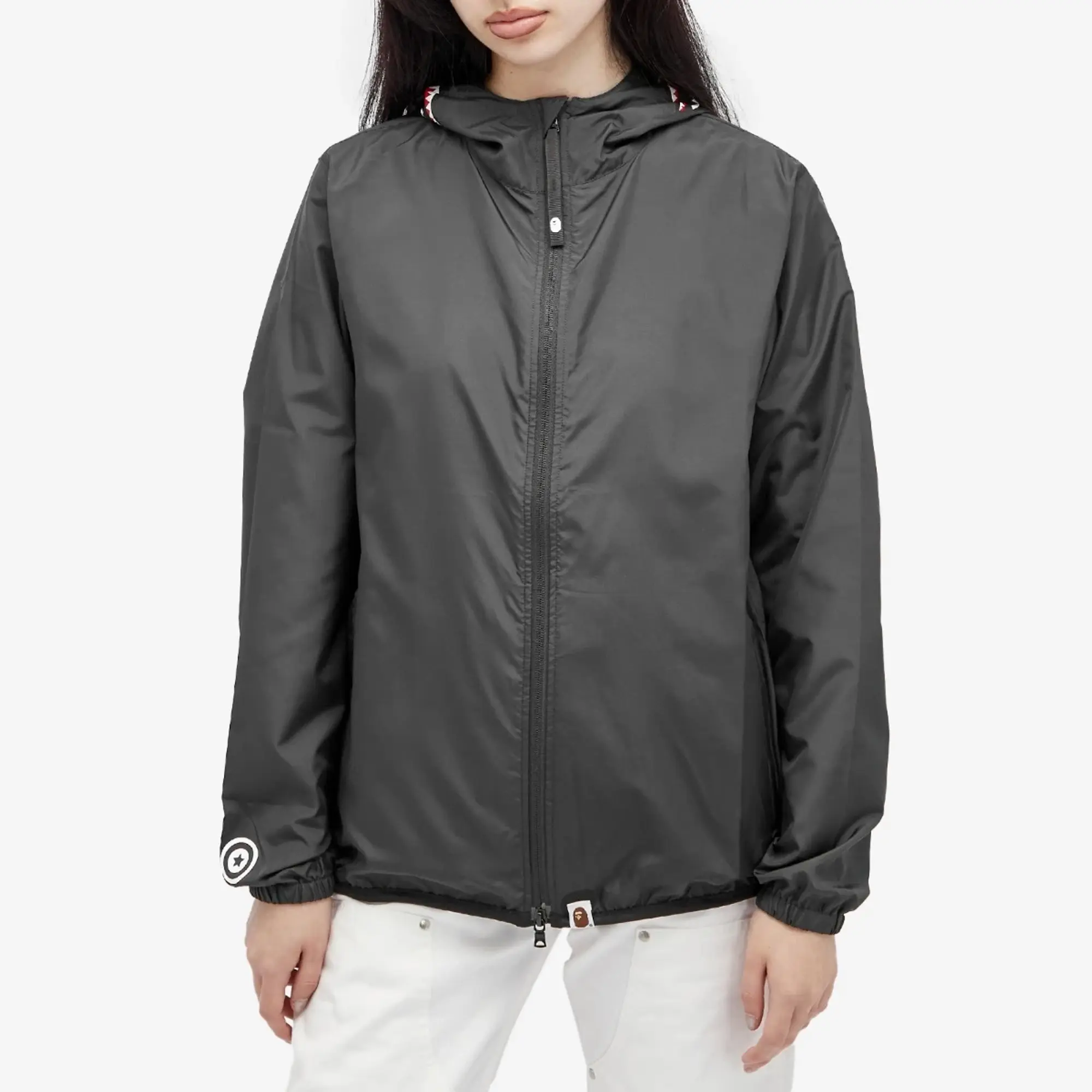 A Bathing Ape Women's Shark Hoodie Jacket Black