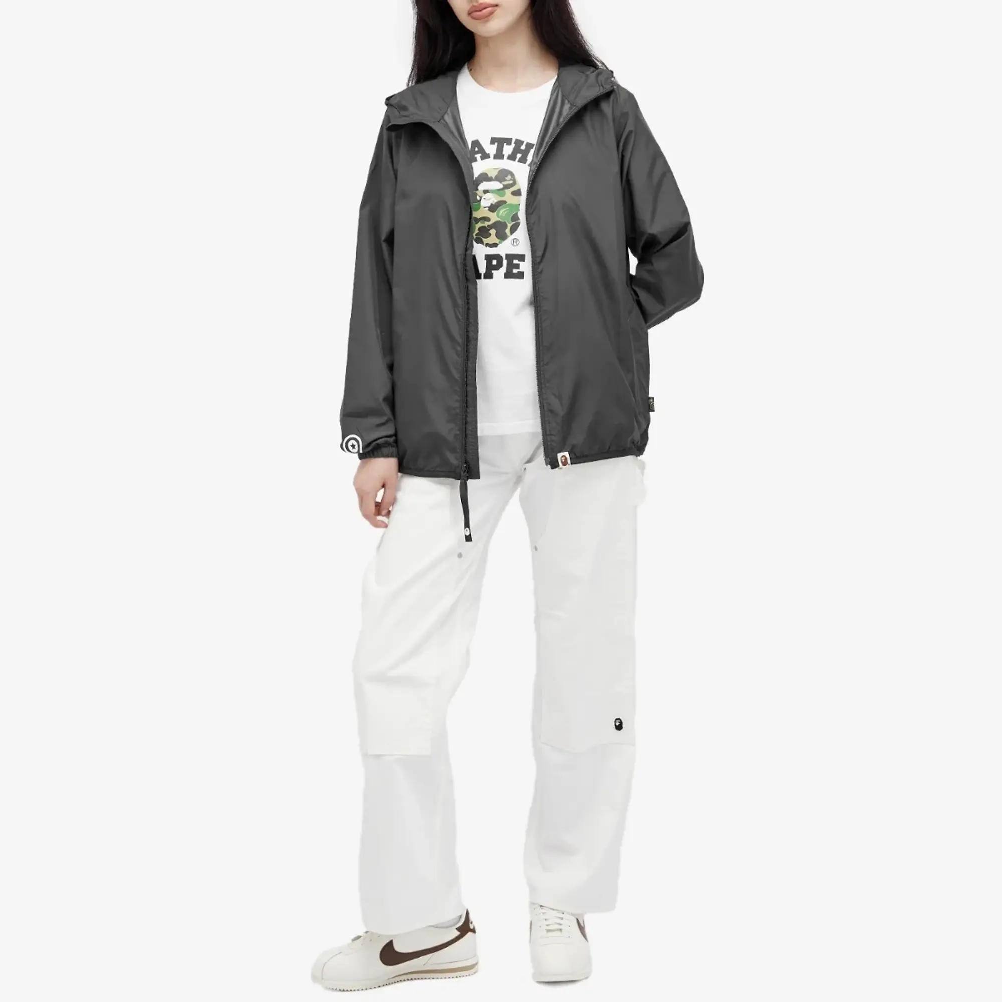 A Bathing Ape Women's Shark Hoodie Jacket Black