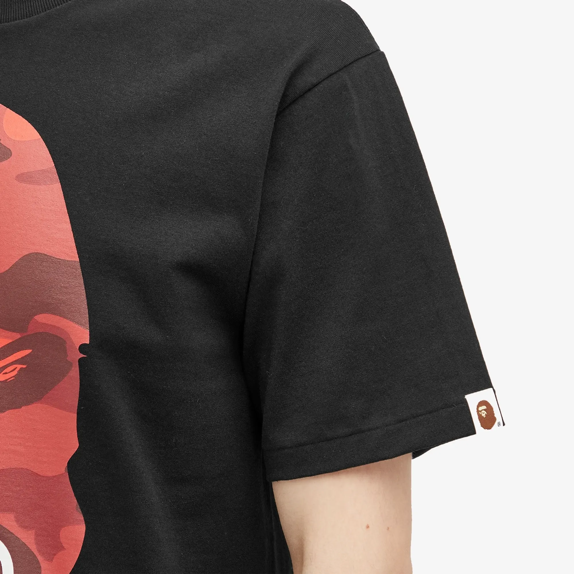 A Bathing Ape Men's Camo Big Ape Head T-Shirt Black/Red