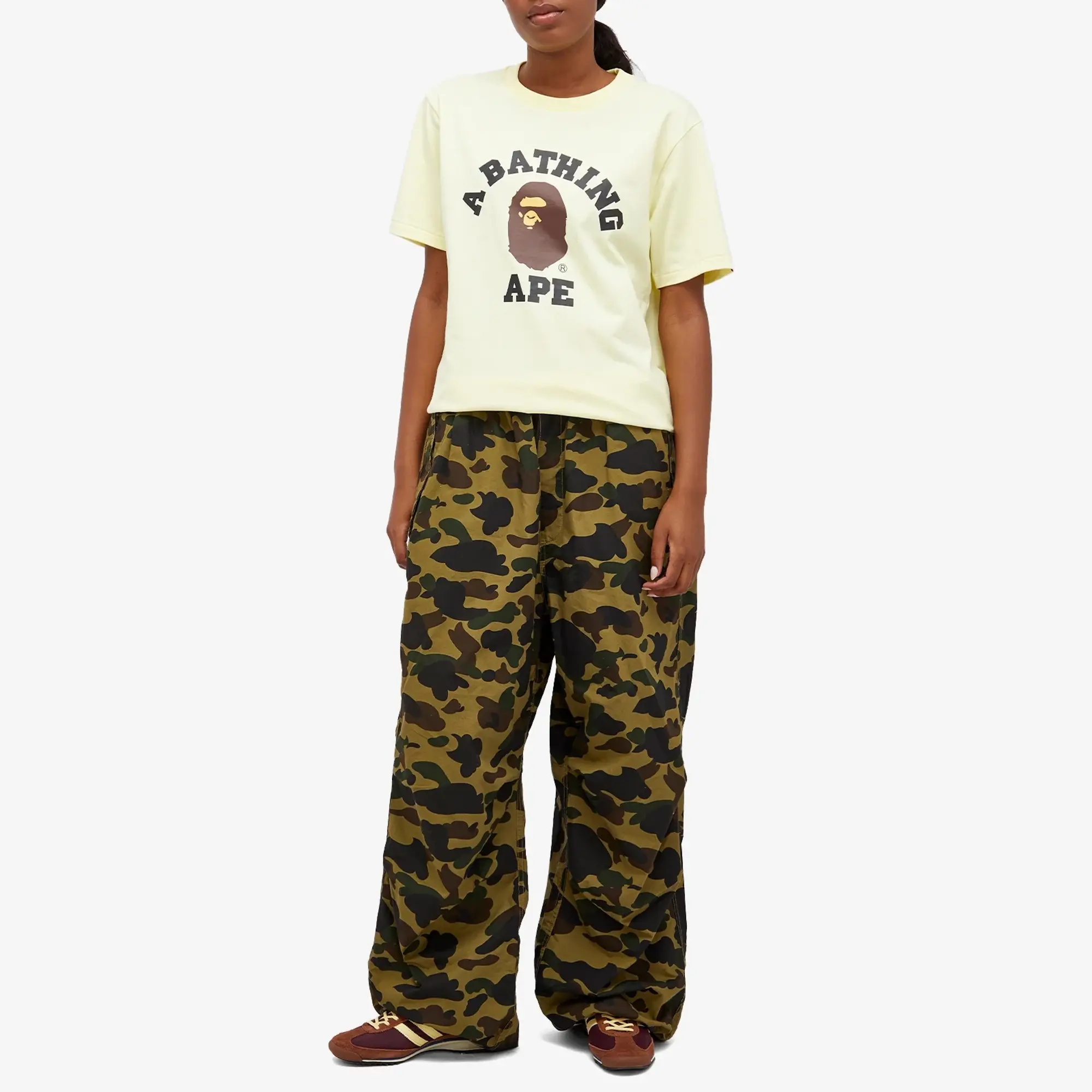 A Bathing Ape Women's College T-Shirt Yellow