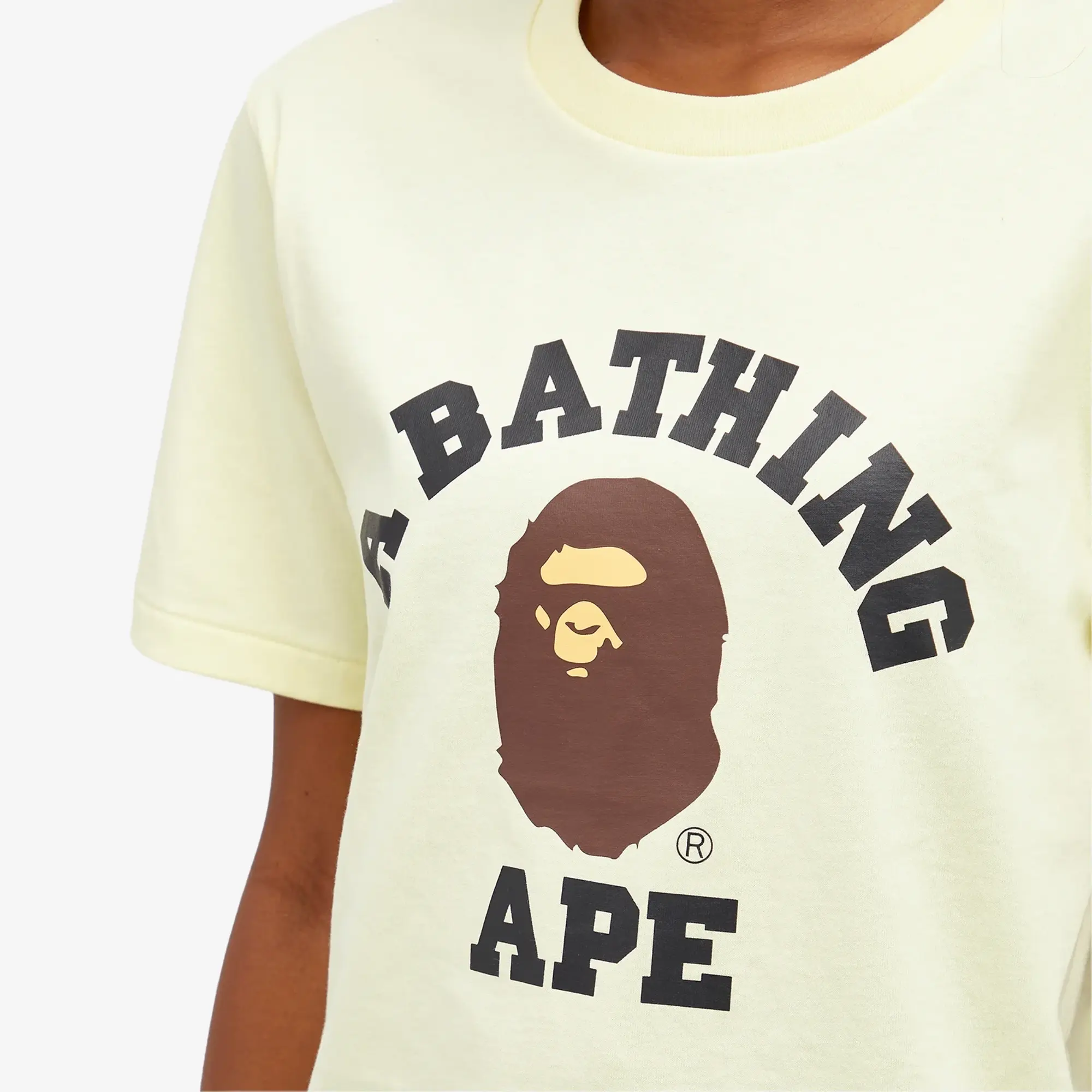 A Bathing Ape Women's College T-Shirt Yellow