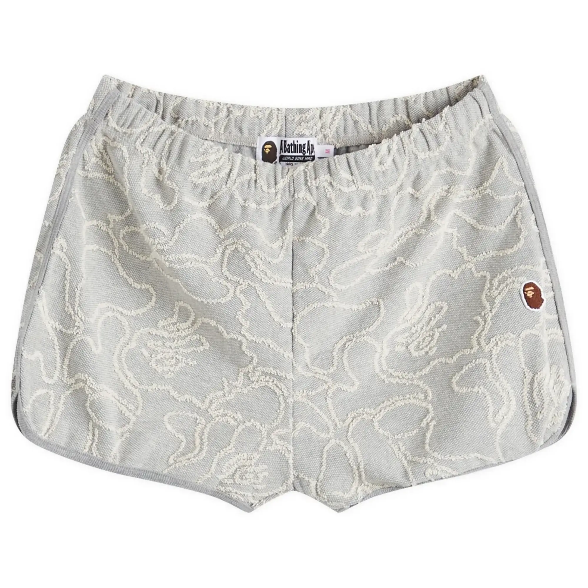 A Bathing Ape Women's Neon Camo Jacquard Shorts Grey