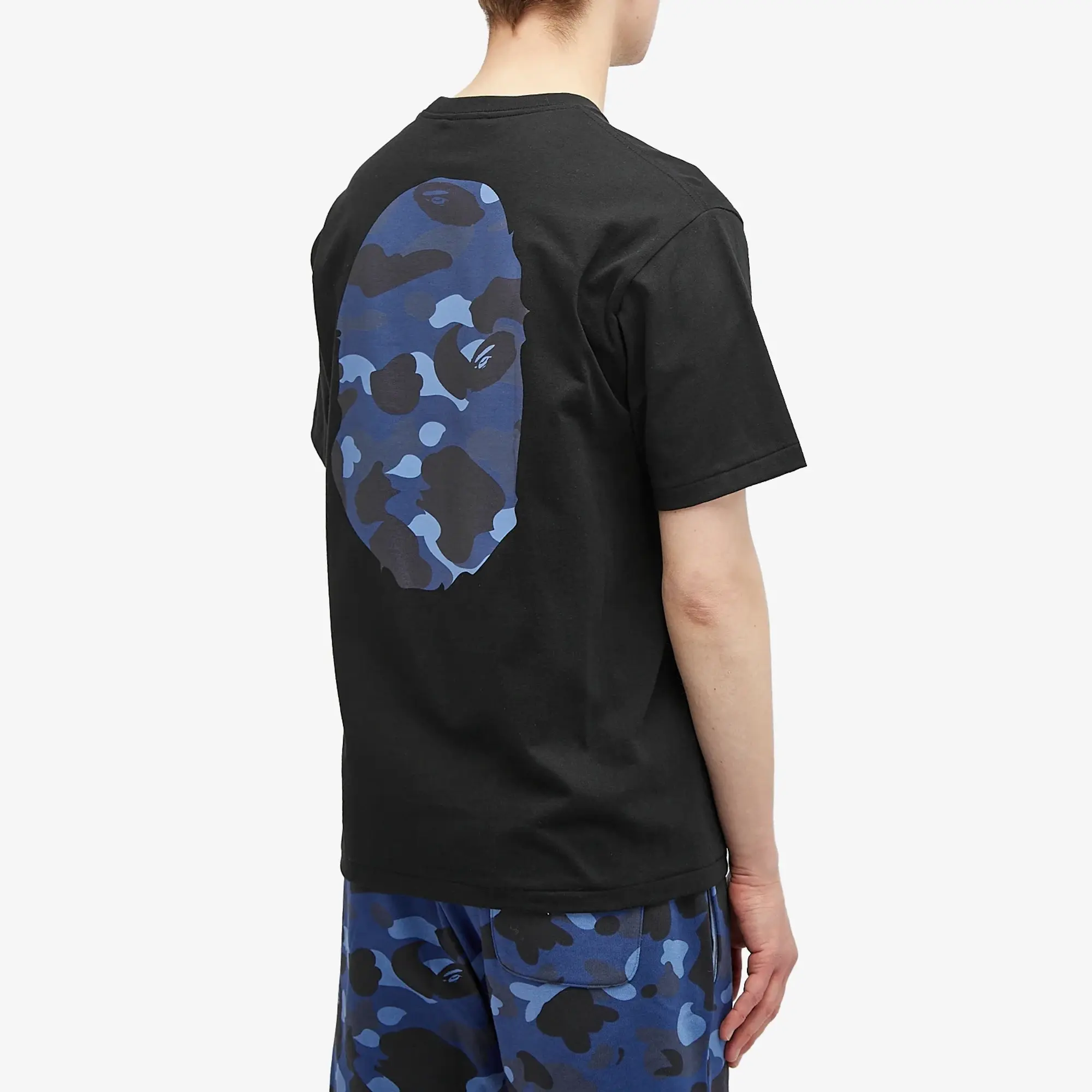 A Bathing Ape Men's Camo Big Ape Head T-Shirt Black/Navy
