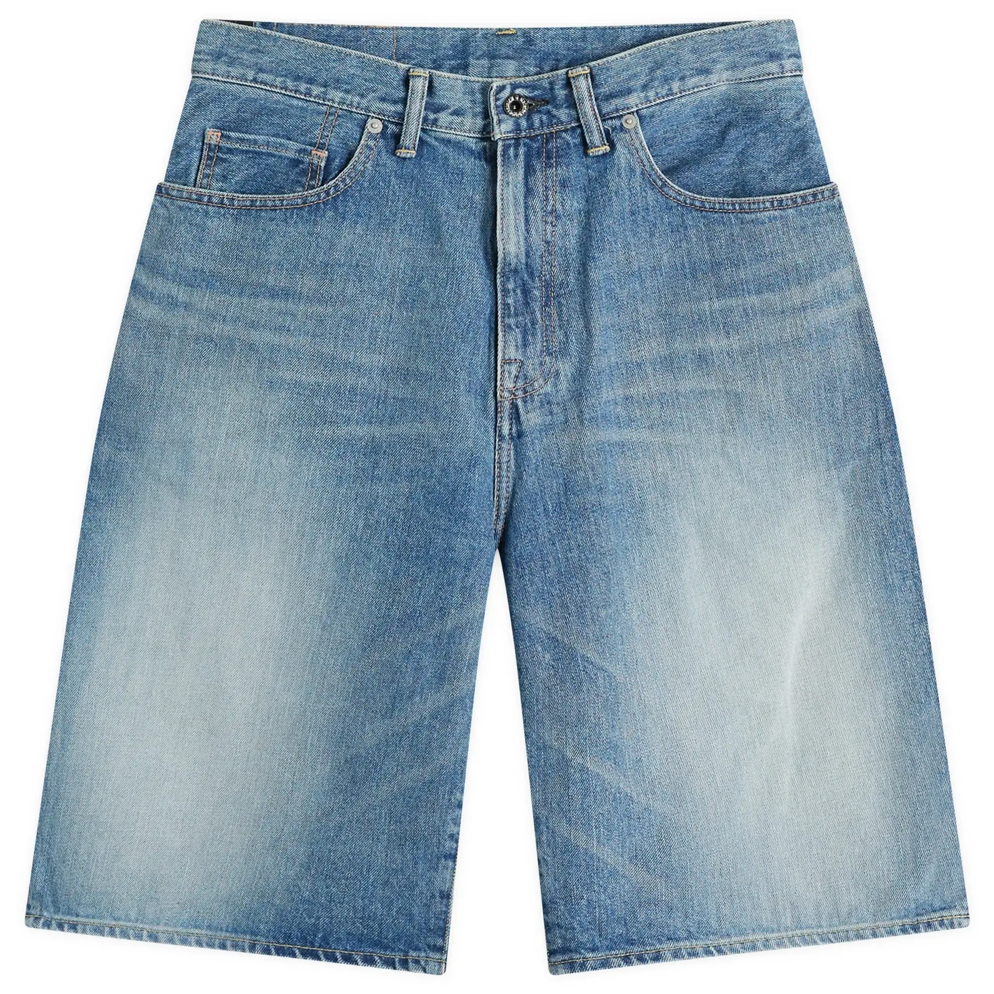 A Bathing Ape Men's College Denim Shorts Light Indigo