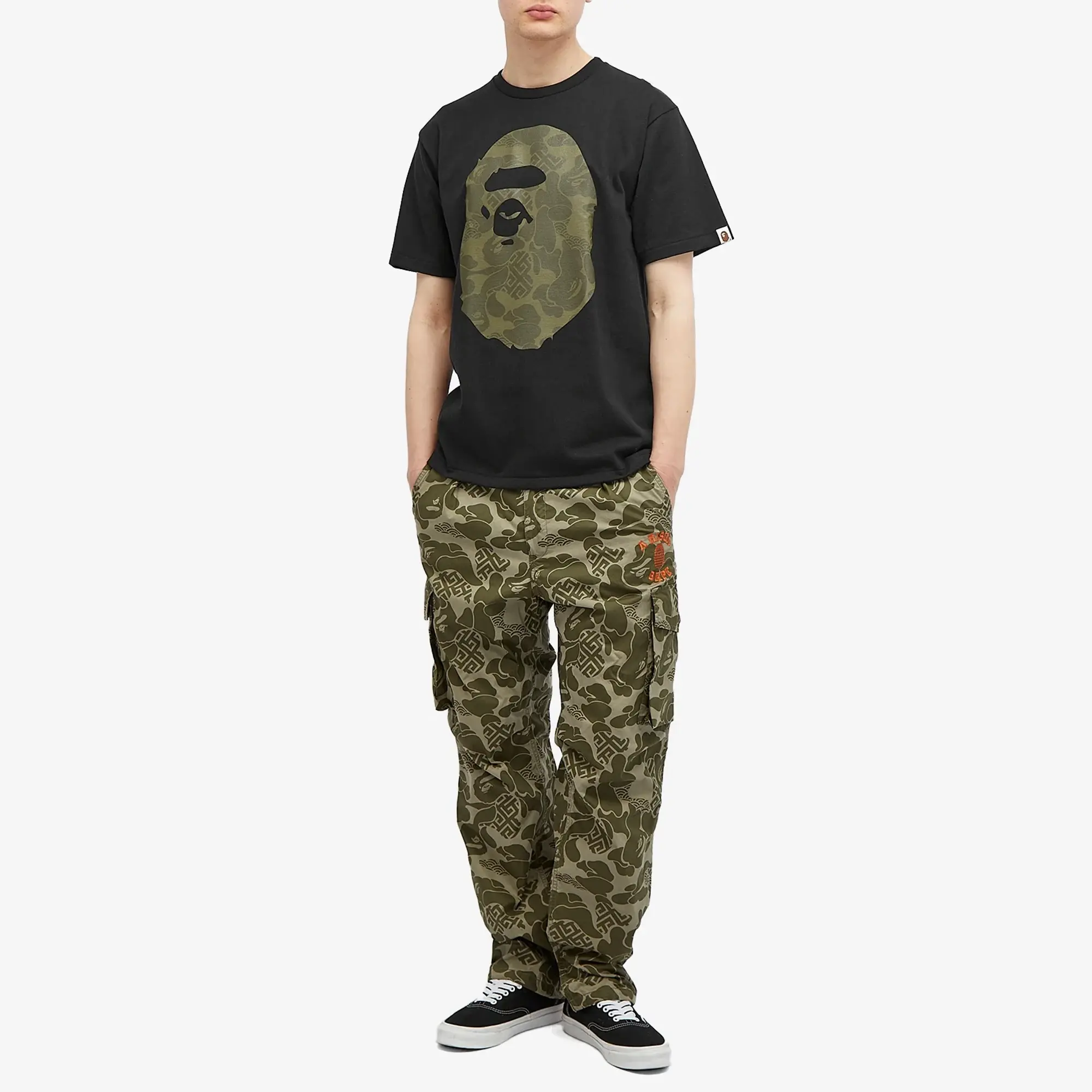 A Bathing Ape Men's Asia Camo Big Ape Head T-Shirt Black