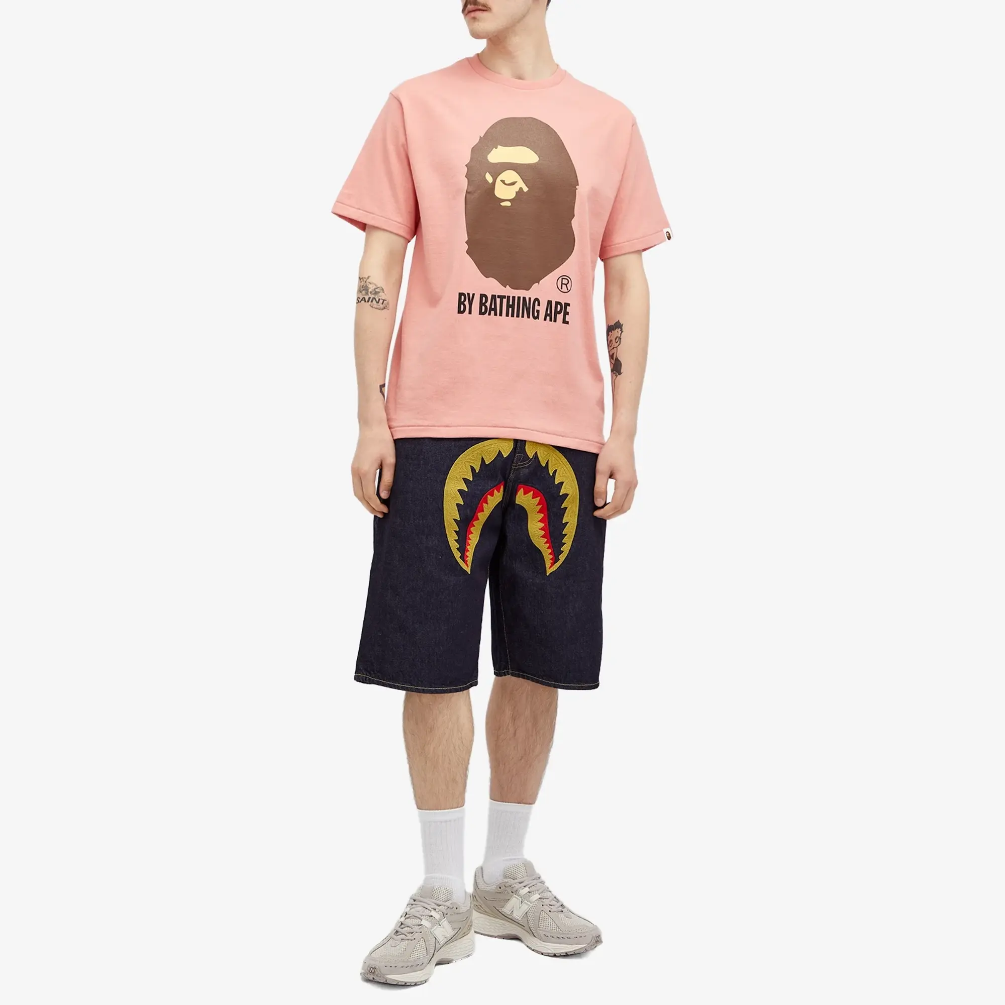 A Bathing Ape Men's By A Bathing Ape Men's T-Shirt Pink