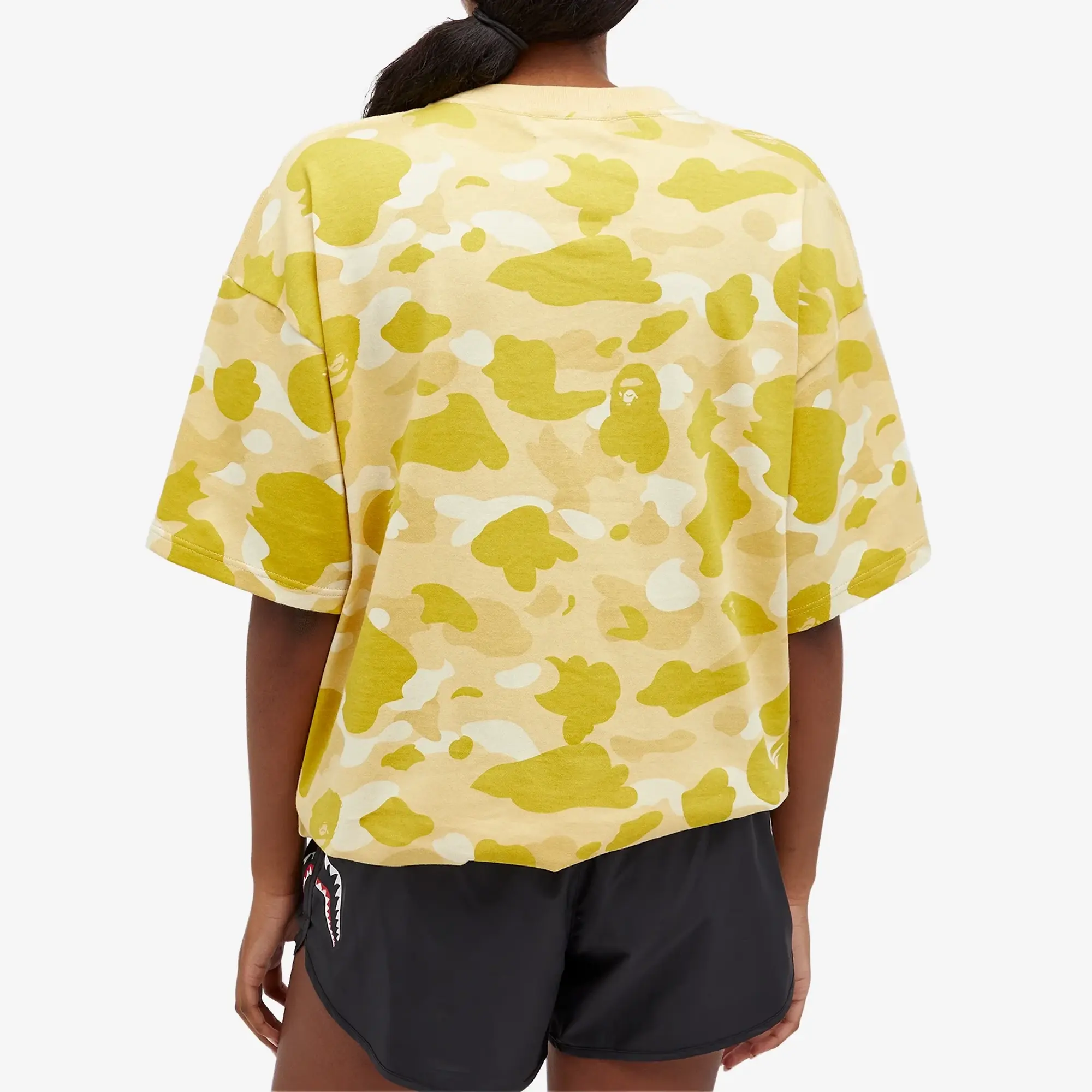 A Bathing Ape Women's Color Camo College T-Shirt Relax Yellow