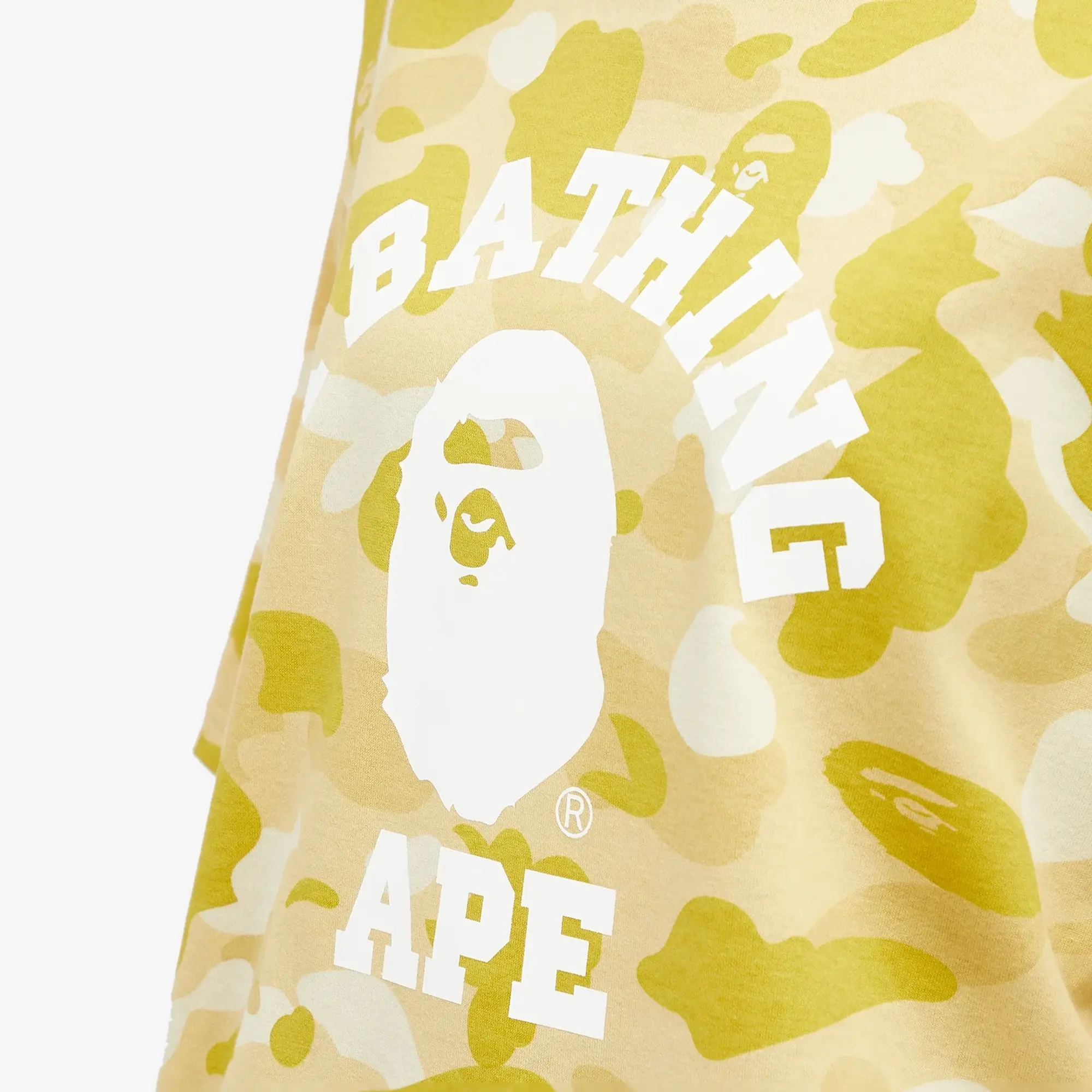 A Bathing Ape Women's Color Camo College T-Shirt Relax Yellow
