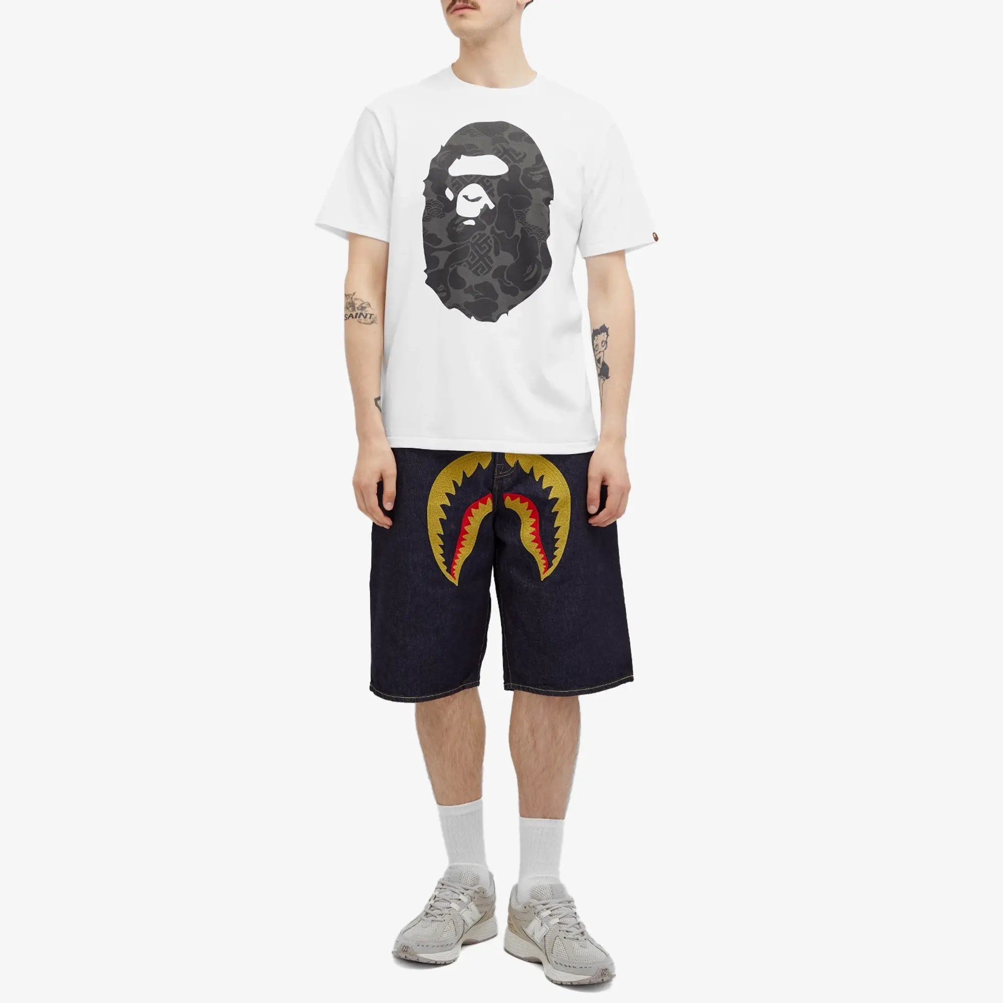 A Bathing Ape Men's Asia Camo Big Ape Head T-Shirt White