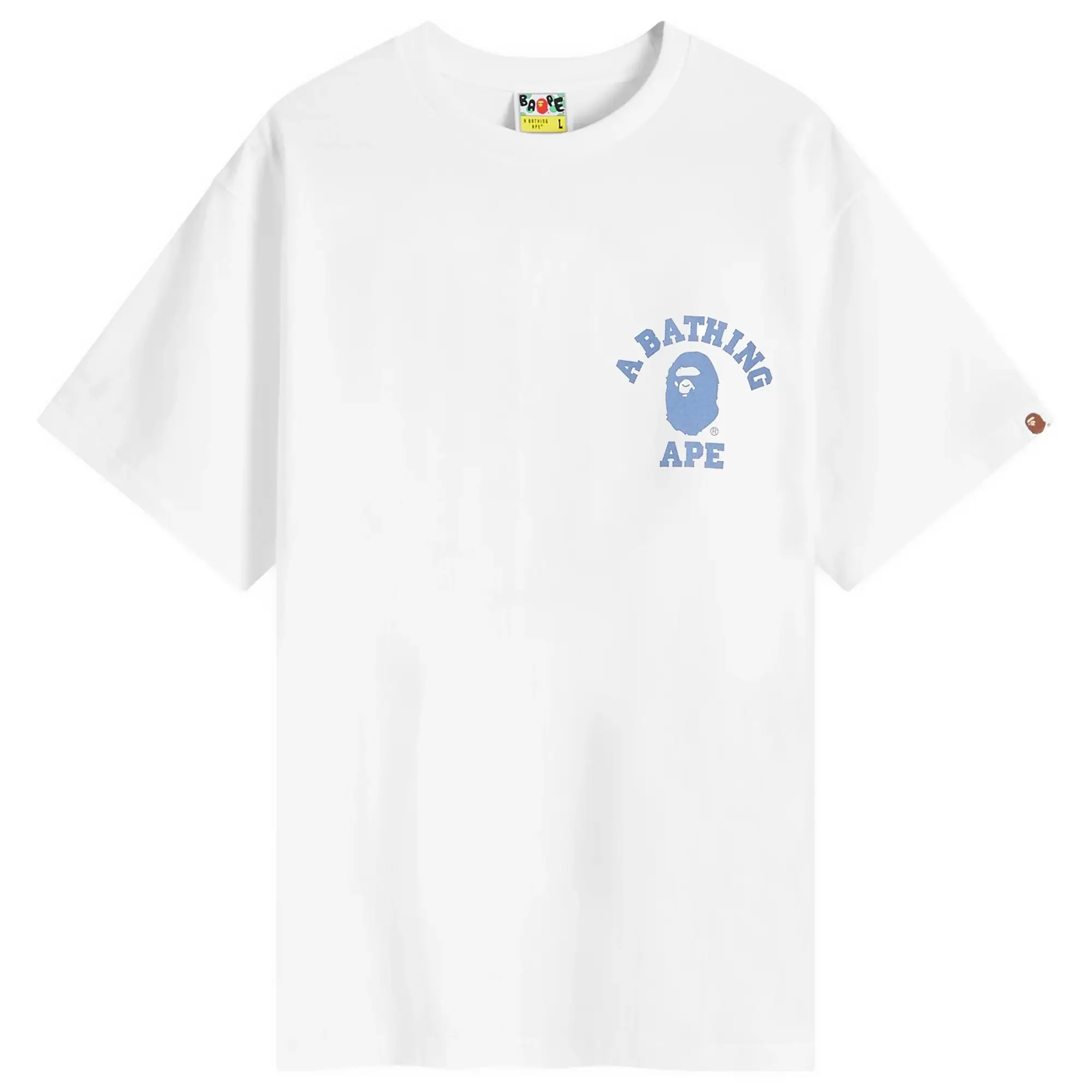 A Bathing Ape Men's Colour Camo College ATS T-Shirt White