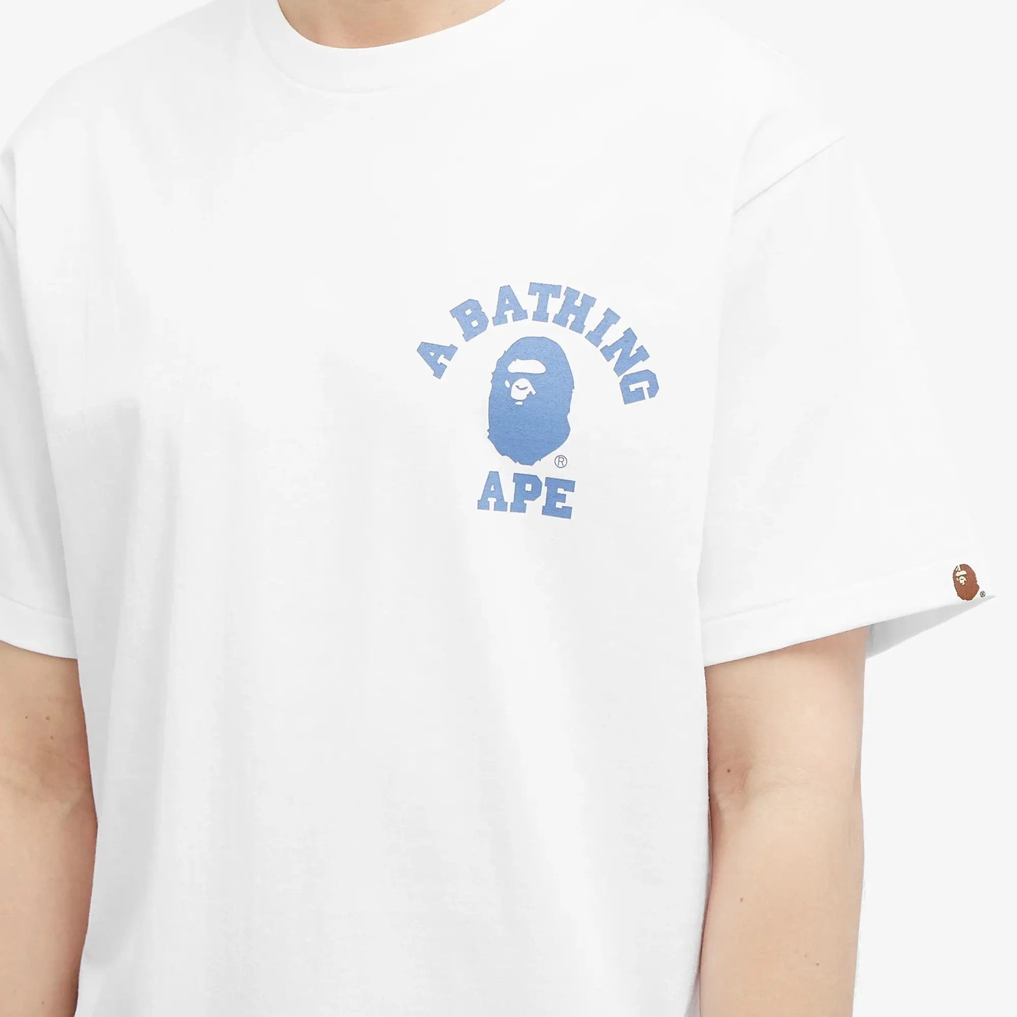 A Bathing Ape Men's Colour Camo College ATS T-Shirt White