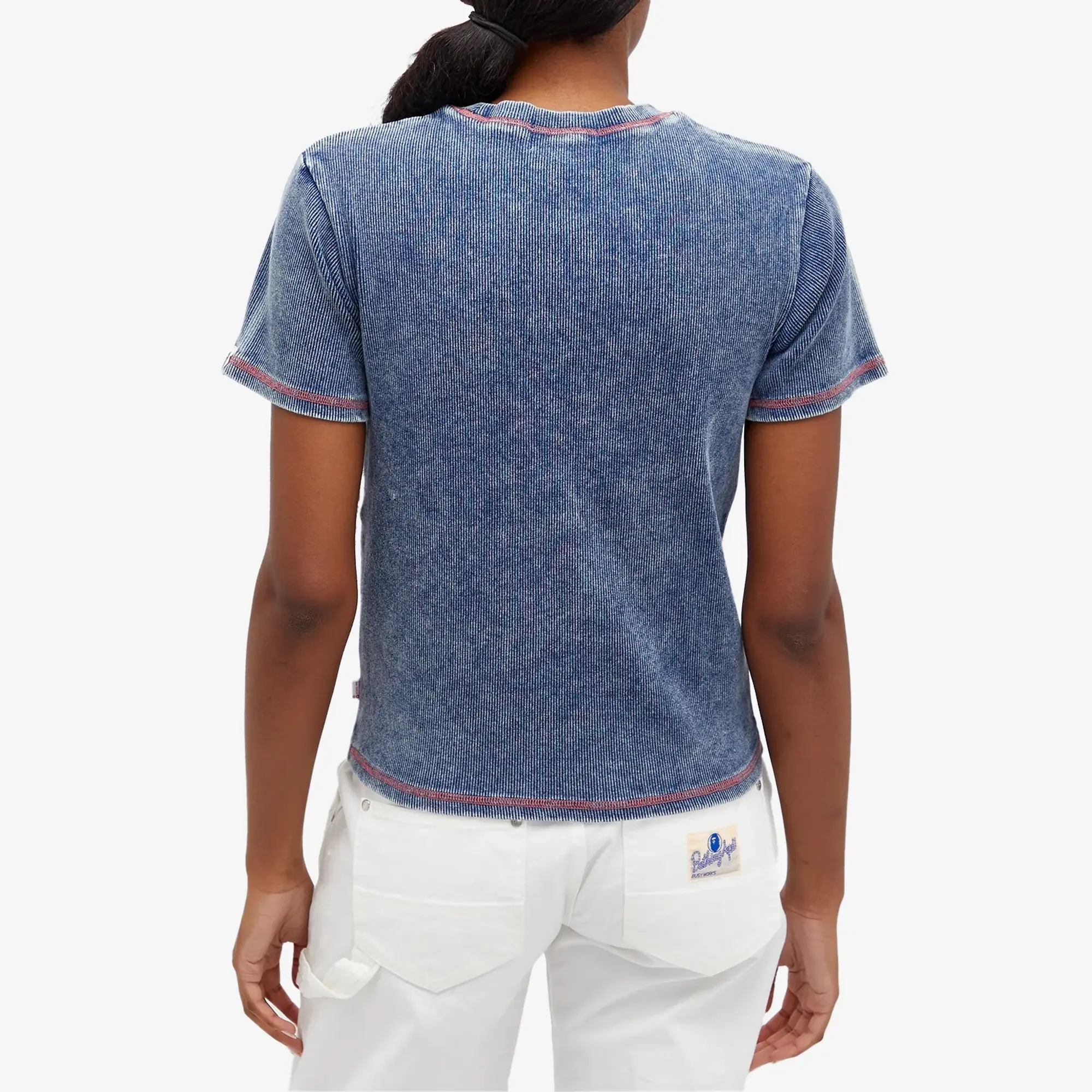 A Bathing Ape Women's Bape Indigo Rib T-Shirt