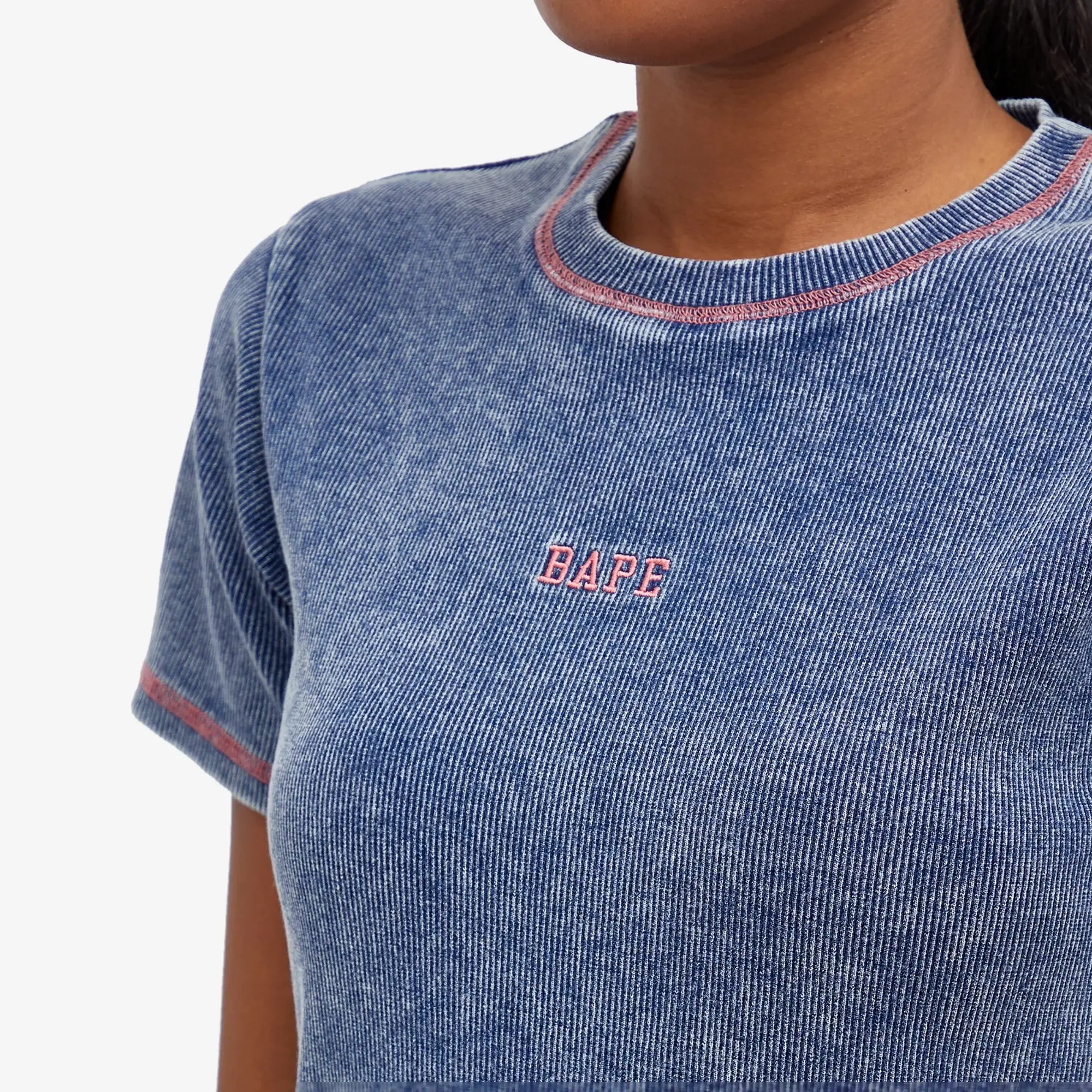 A Bathing Ape Women's Bape Indigo Rib T-Shirt