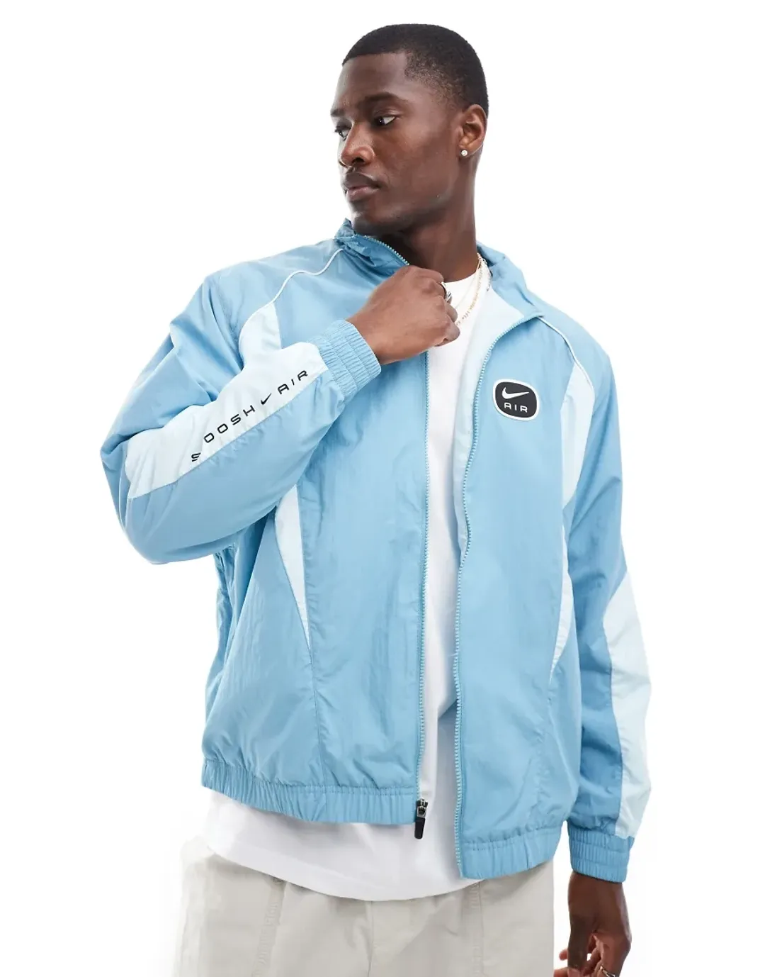 NIKE Big Swoosh シアサッカー柄 L sky blue 1080.webp