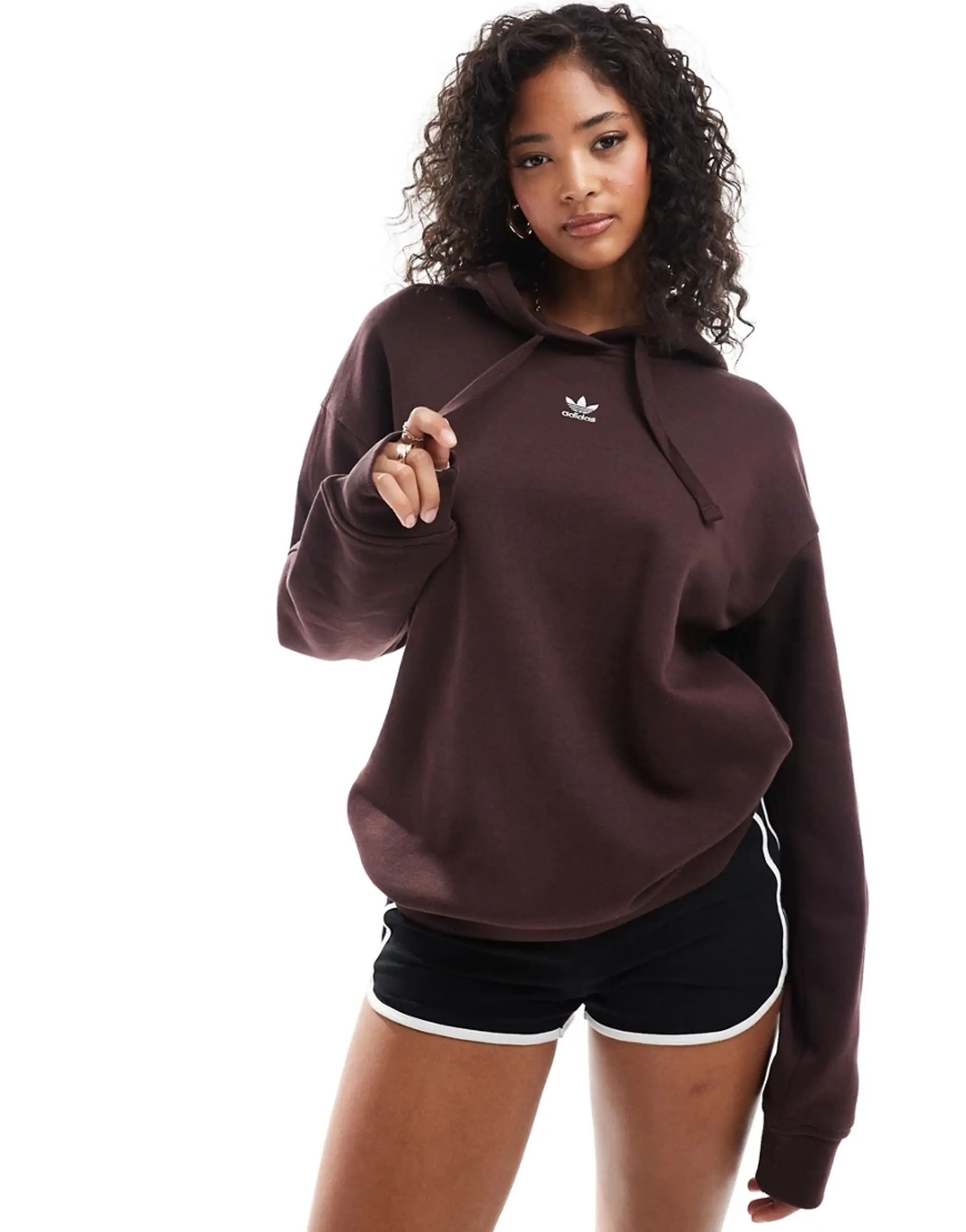 adidas Originals Womens Essentials Hoodie - Brown, Brown