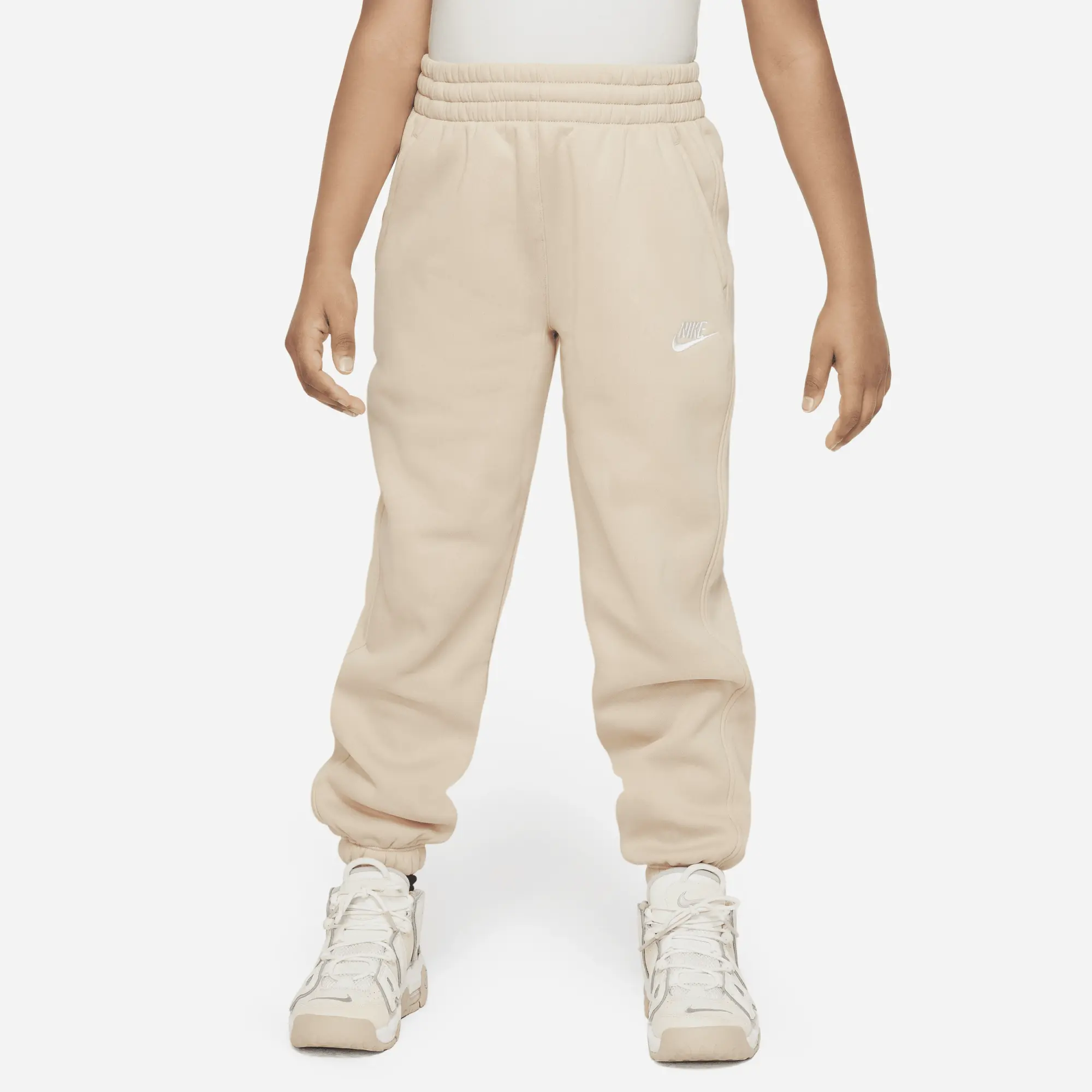 Nike Sportswear Club Fleece Older Kids' Loose Trousers - Sand Drift - Fleece > Club Fleece