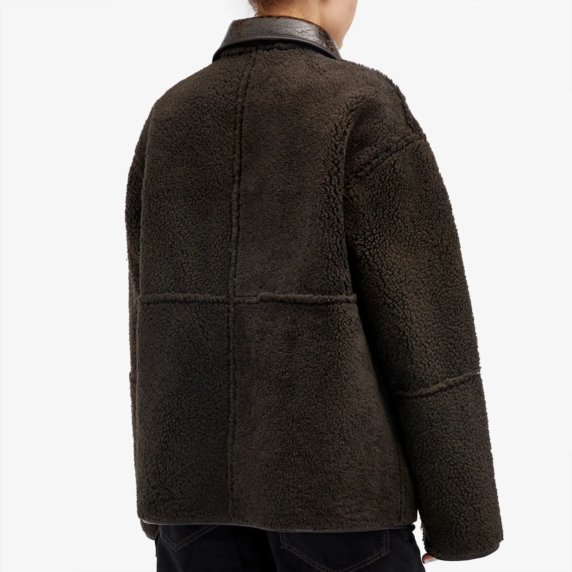Saks Potts Women's Ada Shearling Jacket Distressed Brown | 22020