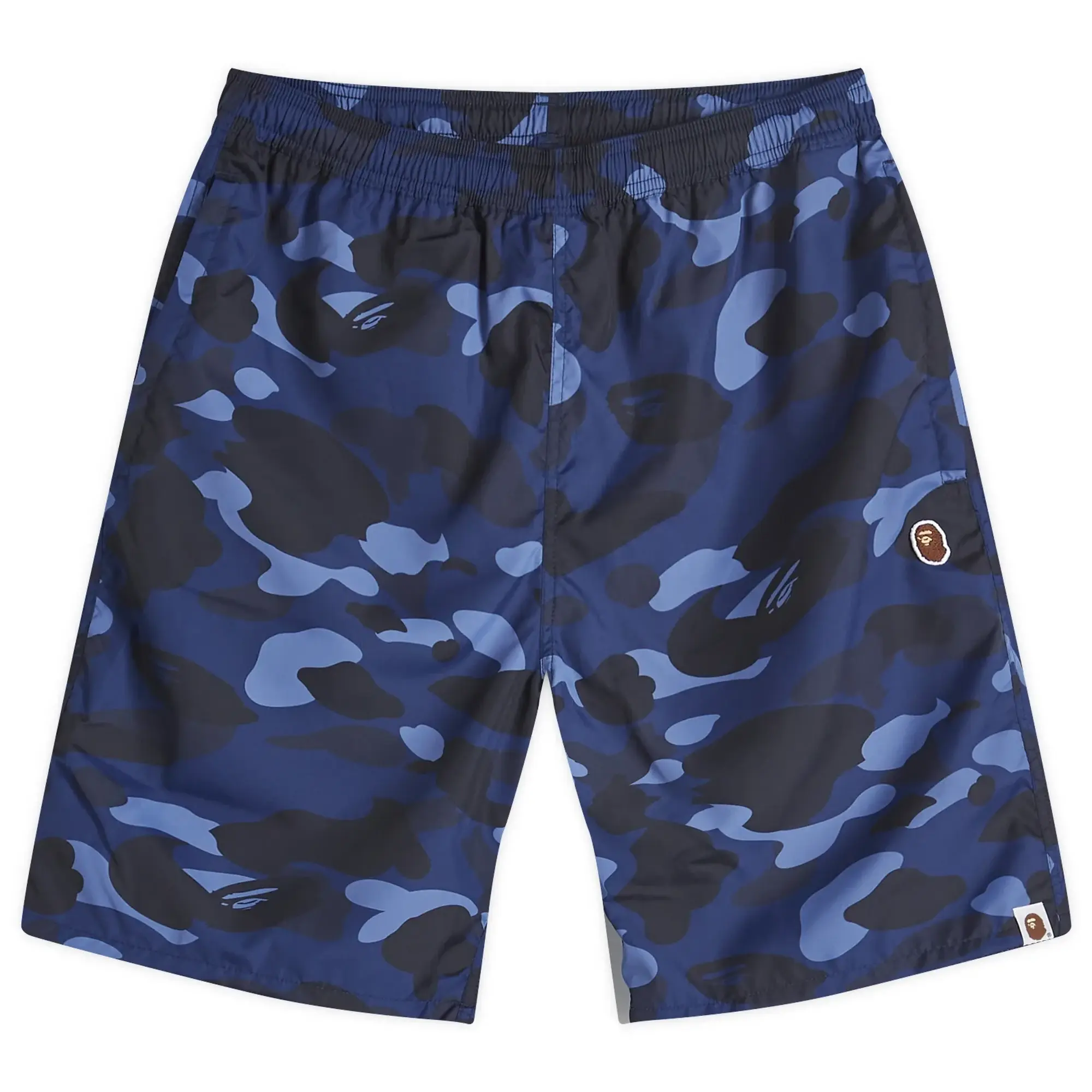 A Bathing Ape Men's Colour Camo One Point Beach Short Navy