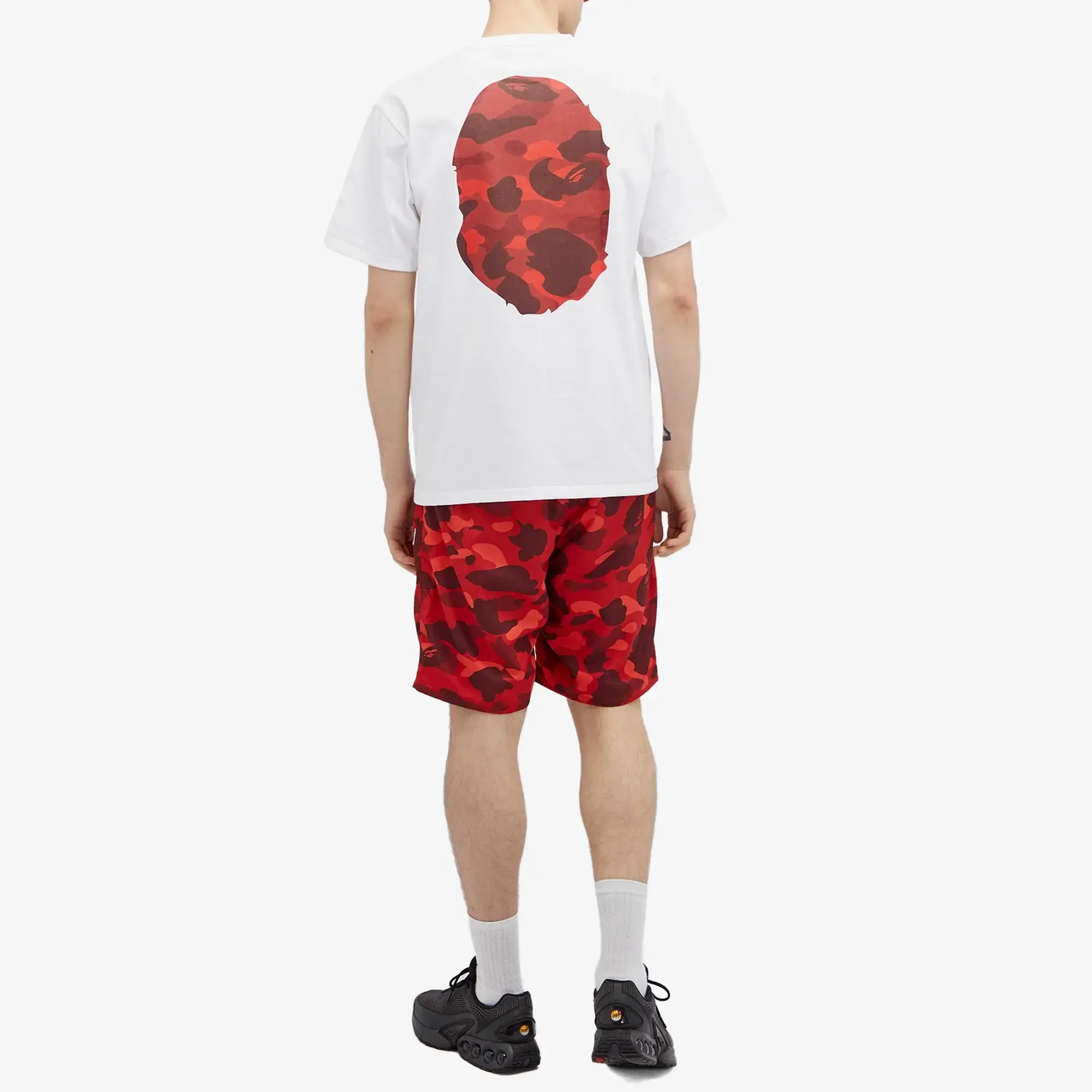 A Bathing Ape Men's Camo Big Ape Head T-Shirt White/Red
