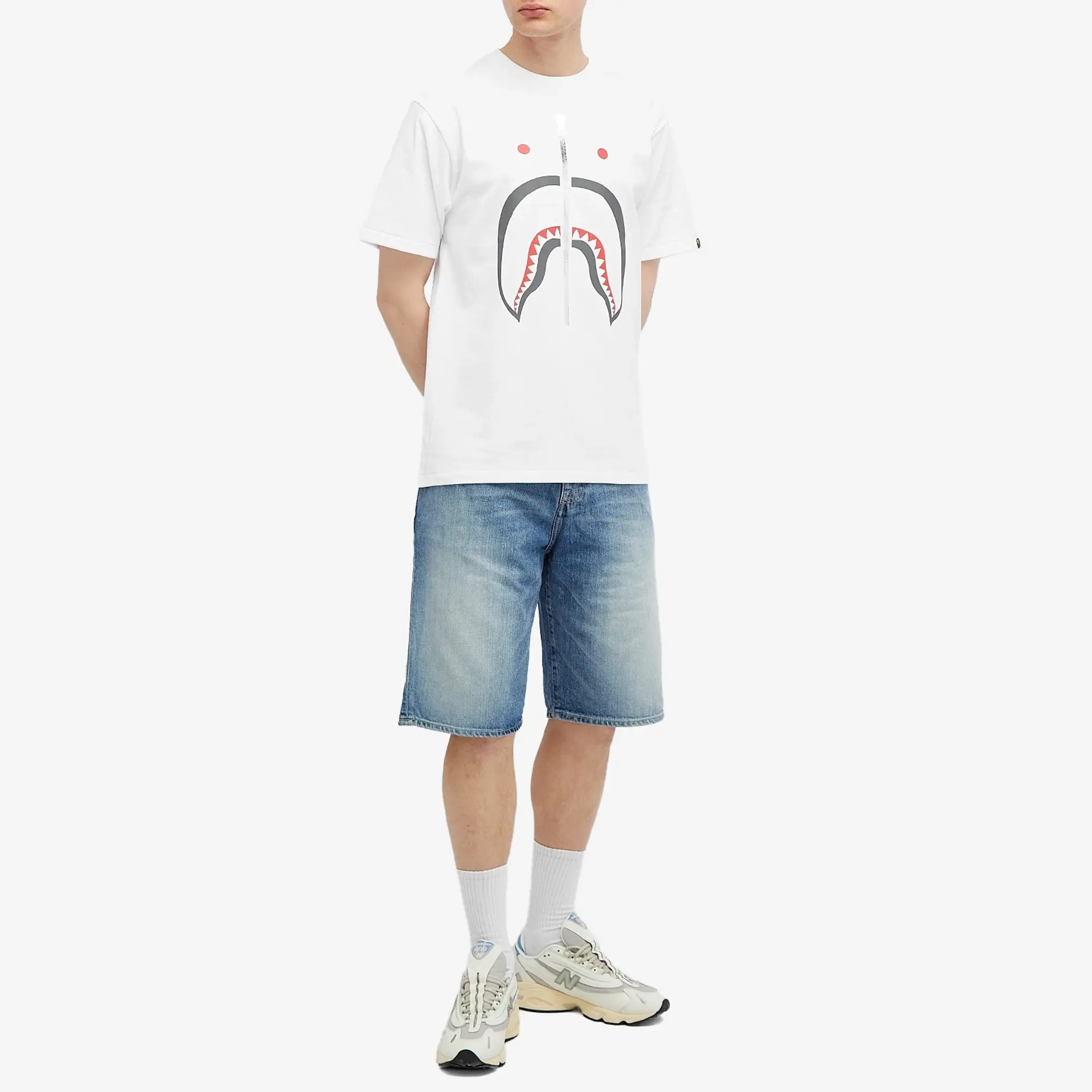 A Bathing Ape Men's Shark T-Shirt White