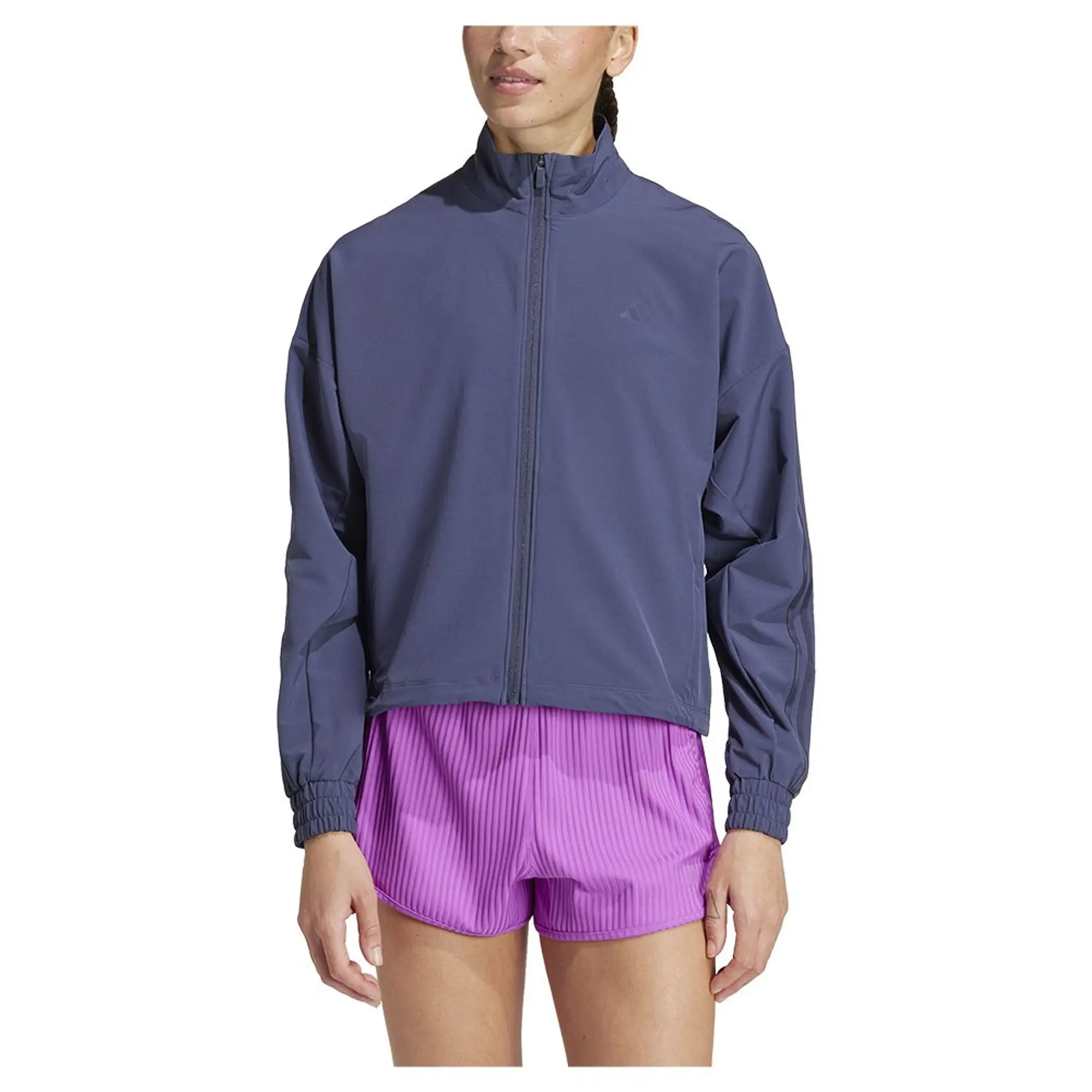Adidas Pacer All Gym Tonal 3 Stripes Woven Tracksuit Jacket  S Woman -
