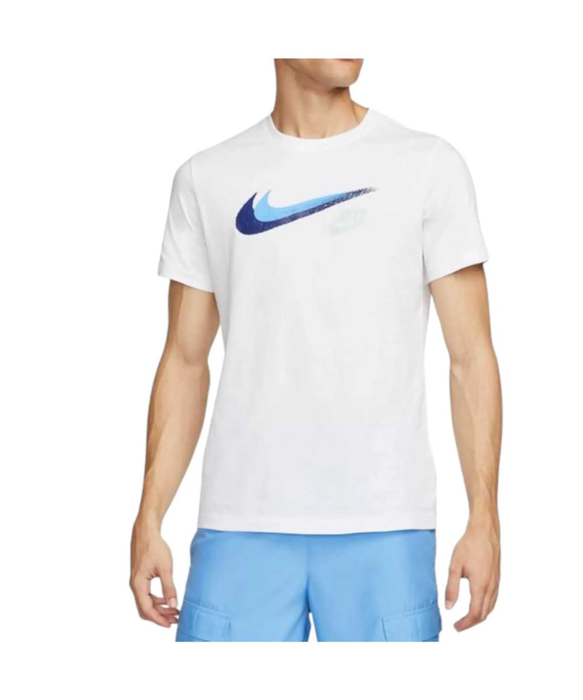 Nike Mens Men’s Signature Swoosh T-Shirt White Cotton